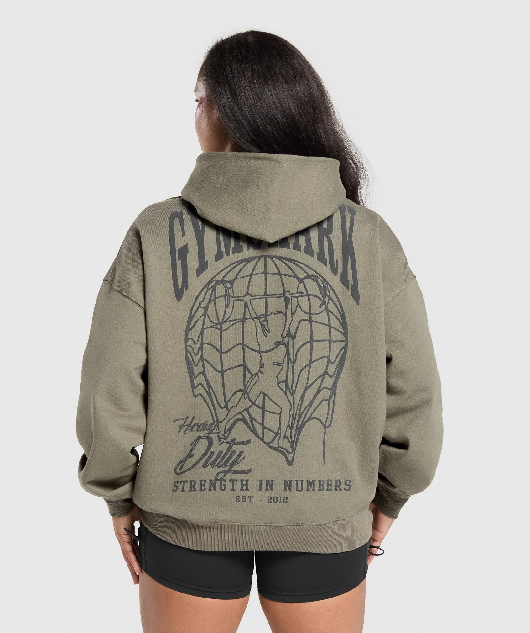 Gymshark Strength In Numbers Hoodie - Base Green sold by Gymshark product image thumbnail 4