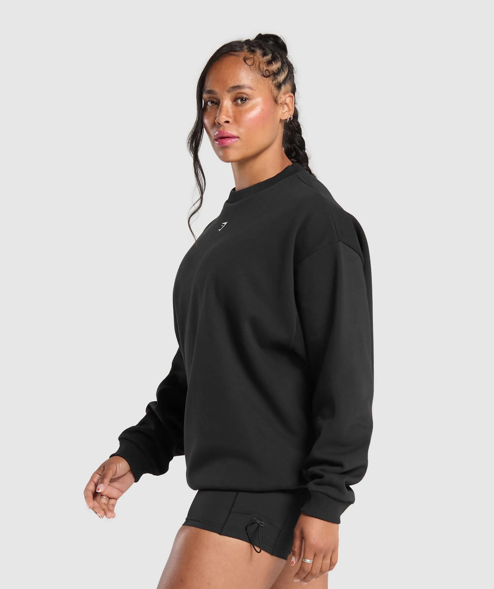 Gymshark Barbell Hearts Oversized Sweatshirt - Black sold by Gymshark product image thumbnail 3
