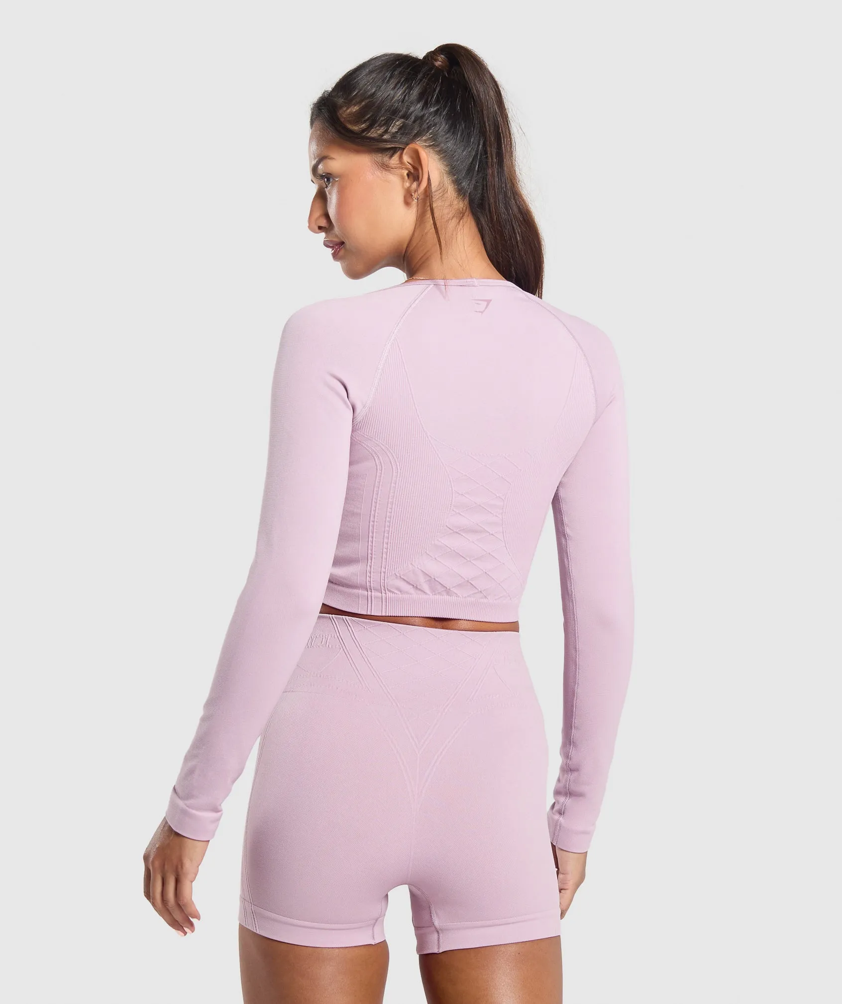 Gymshark Corset Seamless Long Sleeve Top - Warm Lilac sold by Gymshark product image thumbnail 2