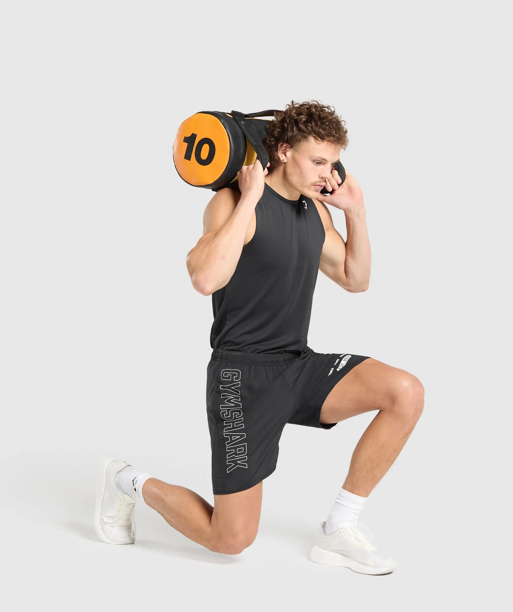 Gymshark Fitness Graphic Shorts - Black sold by Gymshark product image thumbnail 4