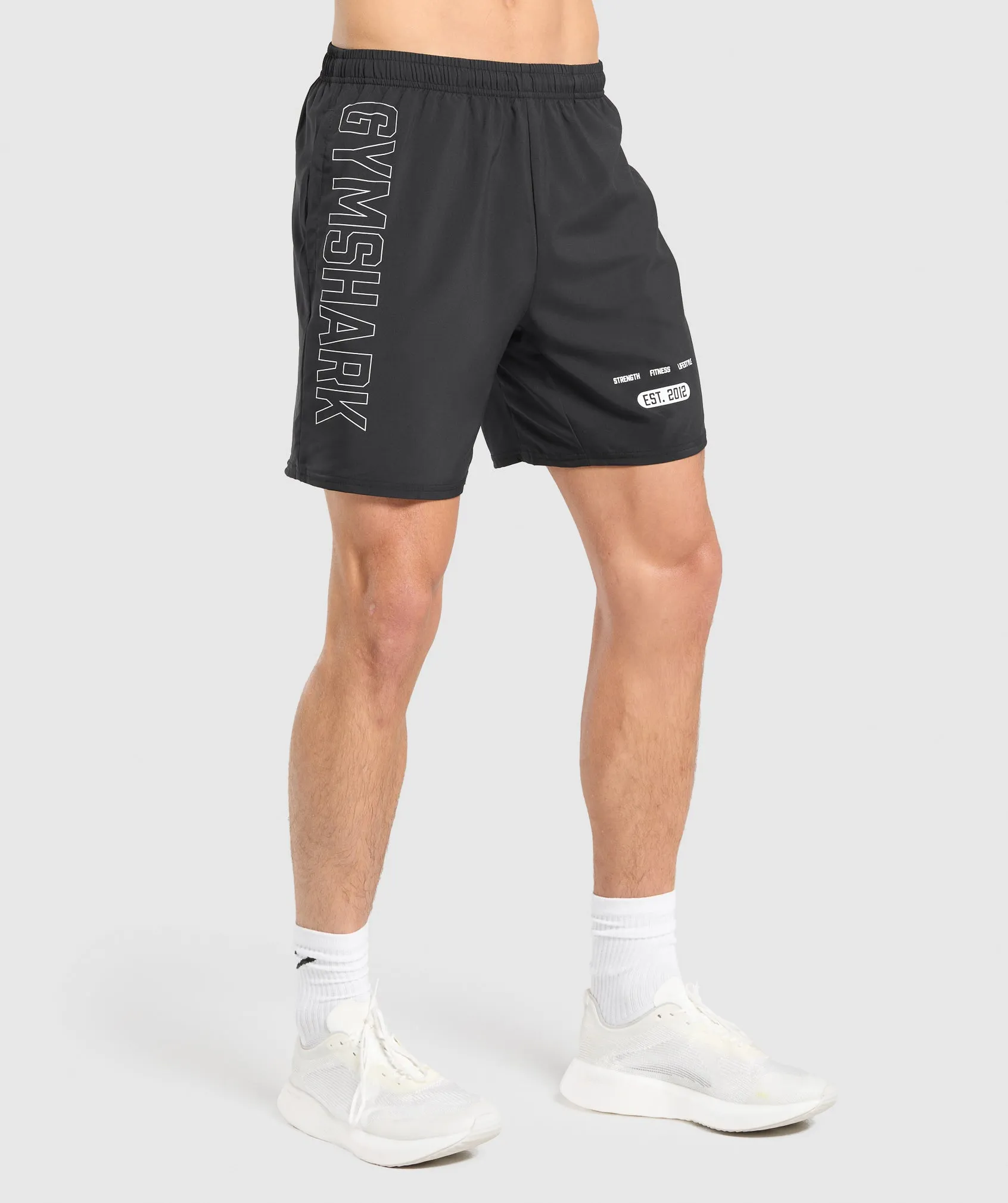 Gymshark Fitness Graphic Shorts - Black sold by Gymshark product image thumbnail 2