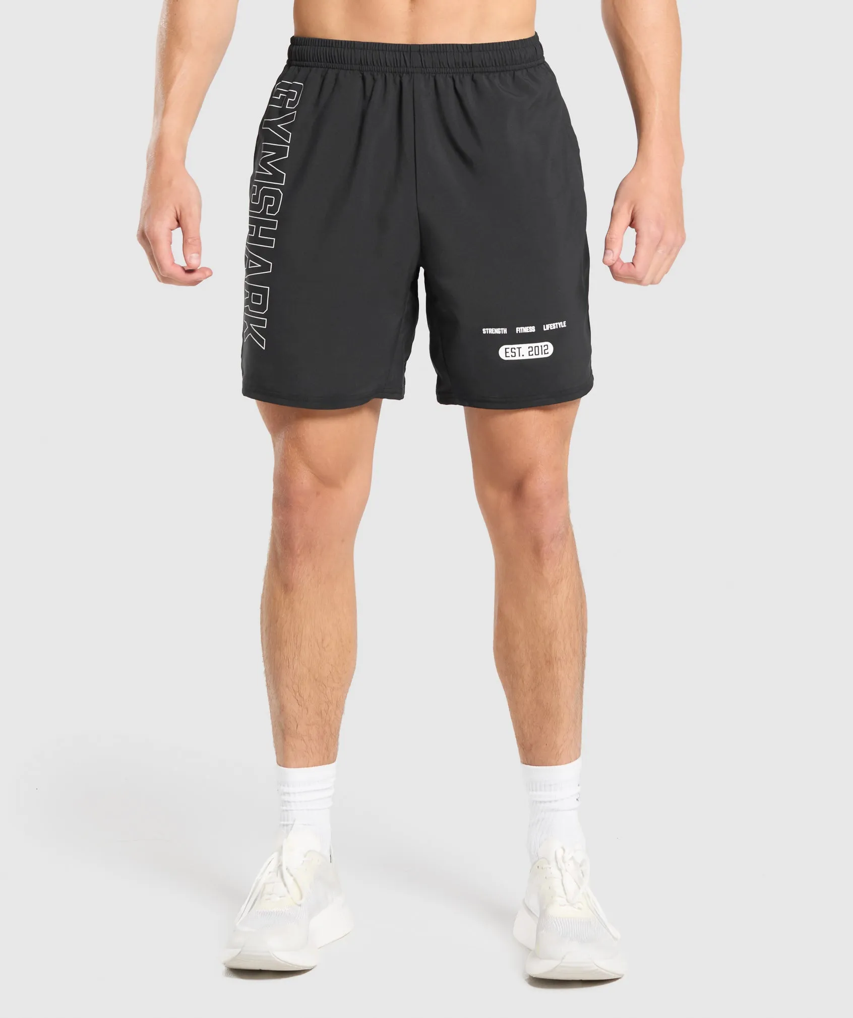 Gymshark Fitness Graphic Shorts - Black sold by Gymshark