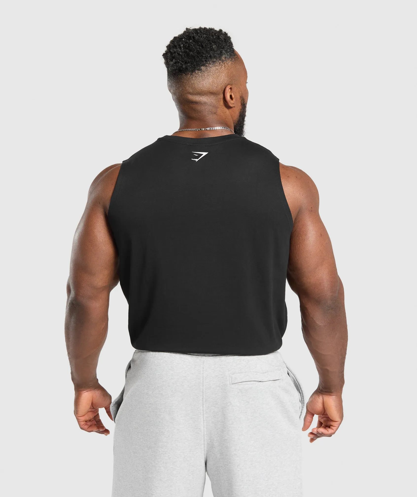 Gymshark 2012 Lifting Drop Arm Tank - Black sold by Gymshark product image thumbnail 3