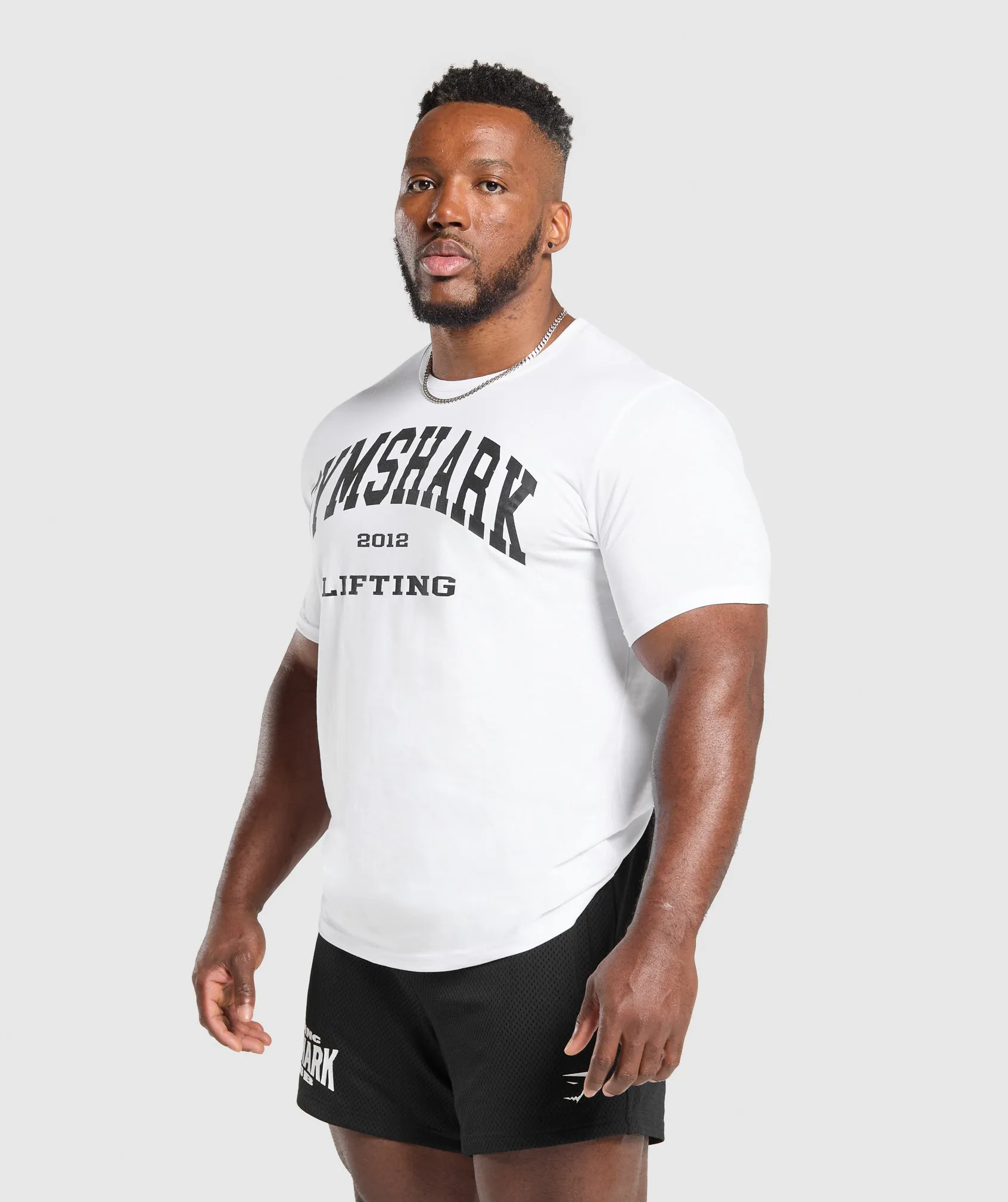 Gymshark 2012 Lifting T-Shirt - White sold by Gymshark product image thumbnail 2