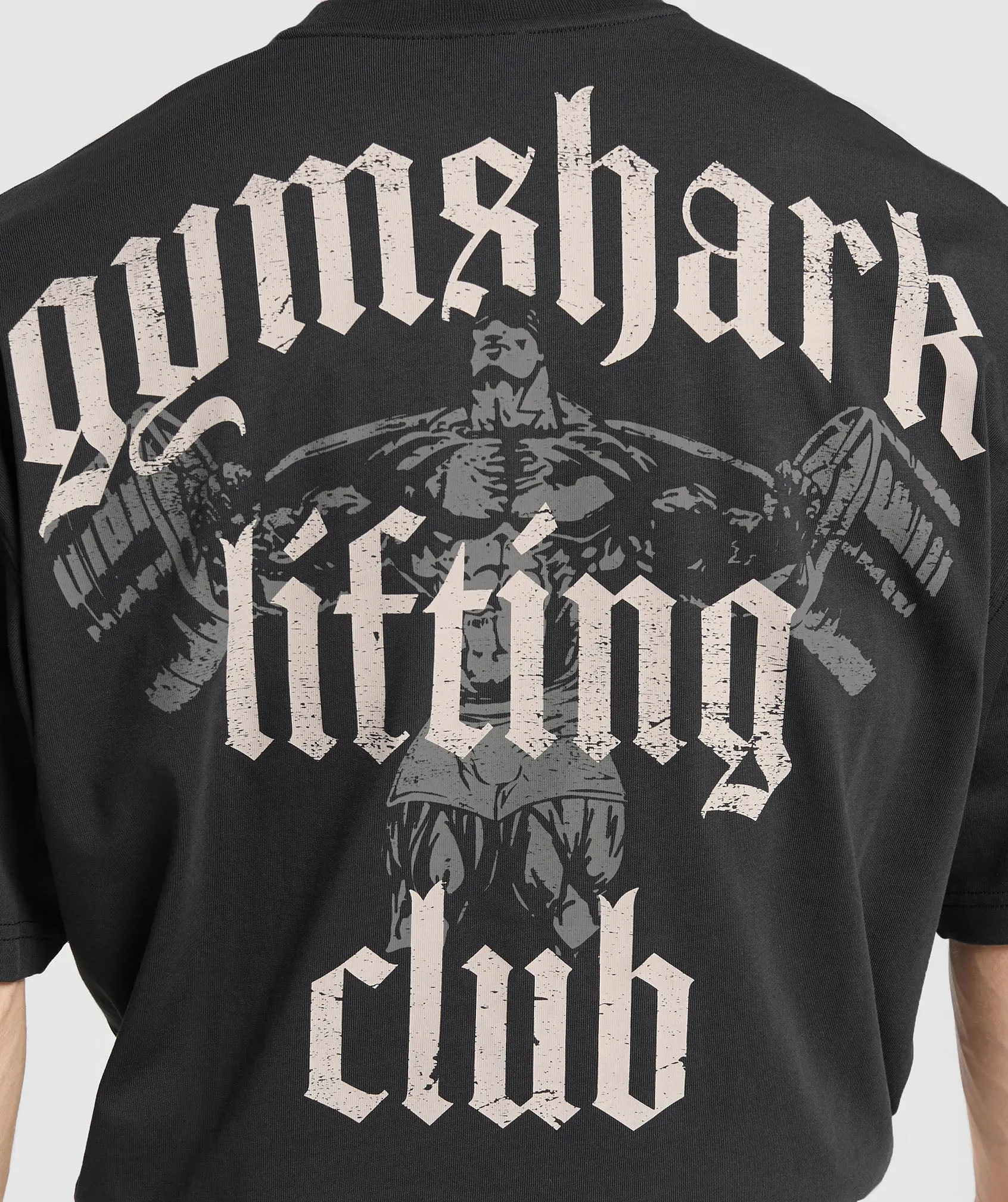 Gymshark Lifting Club T-Shirt - Black/Light Grey sold by Gymshark product image thumbnail 5