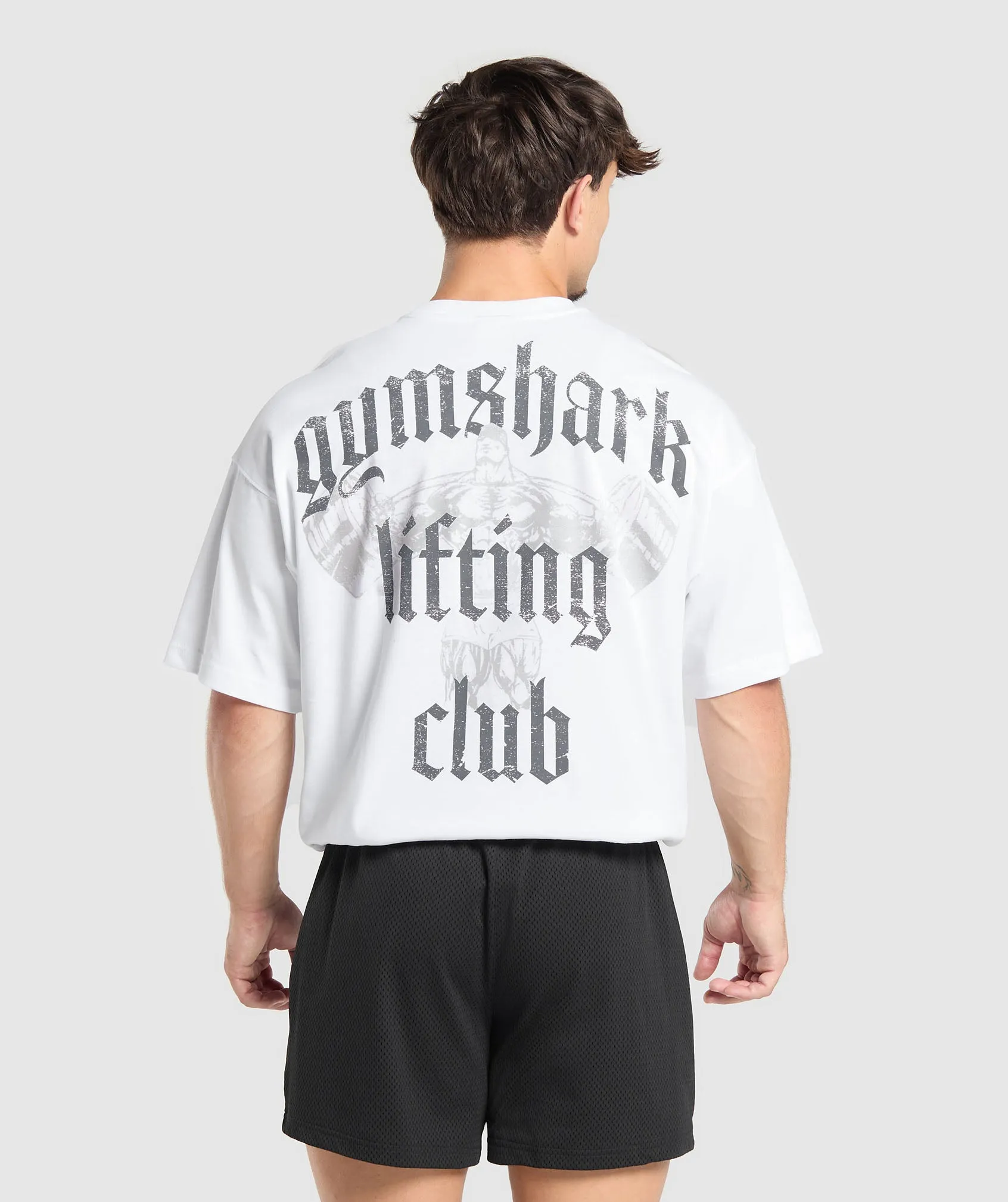Gymshark Lifting Club T-Shirt - White/Pitch Grey sold by Gymshark