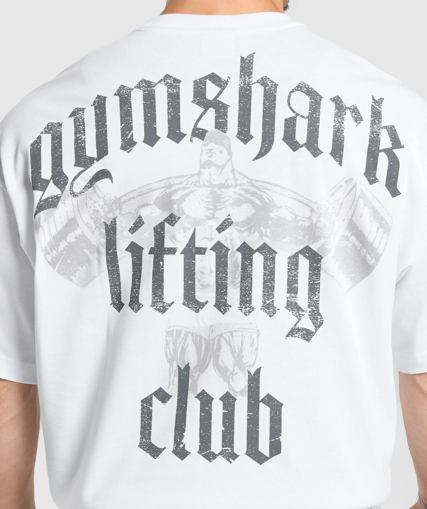 Gymshark Lifting Club T-Shirt - White/Pitch Grey sold by Gymshark product image thumbnail 5