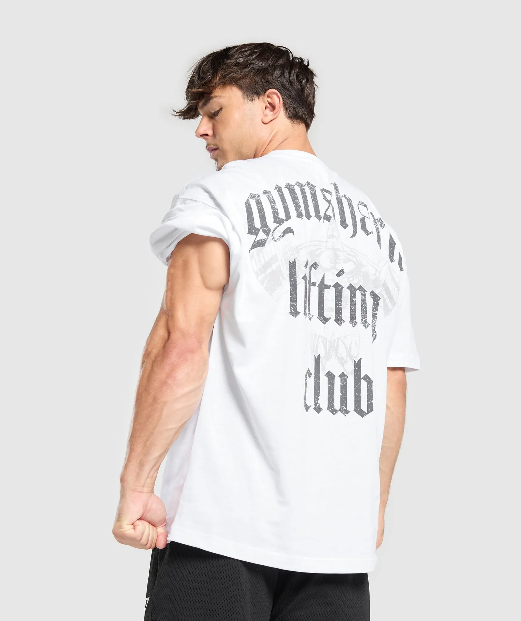 Gymshark Lifting Club T-Shirt - White/Pitch Grey sold by Gymshark product image thumbnail 3