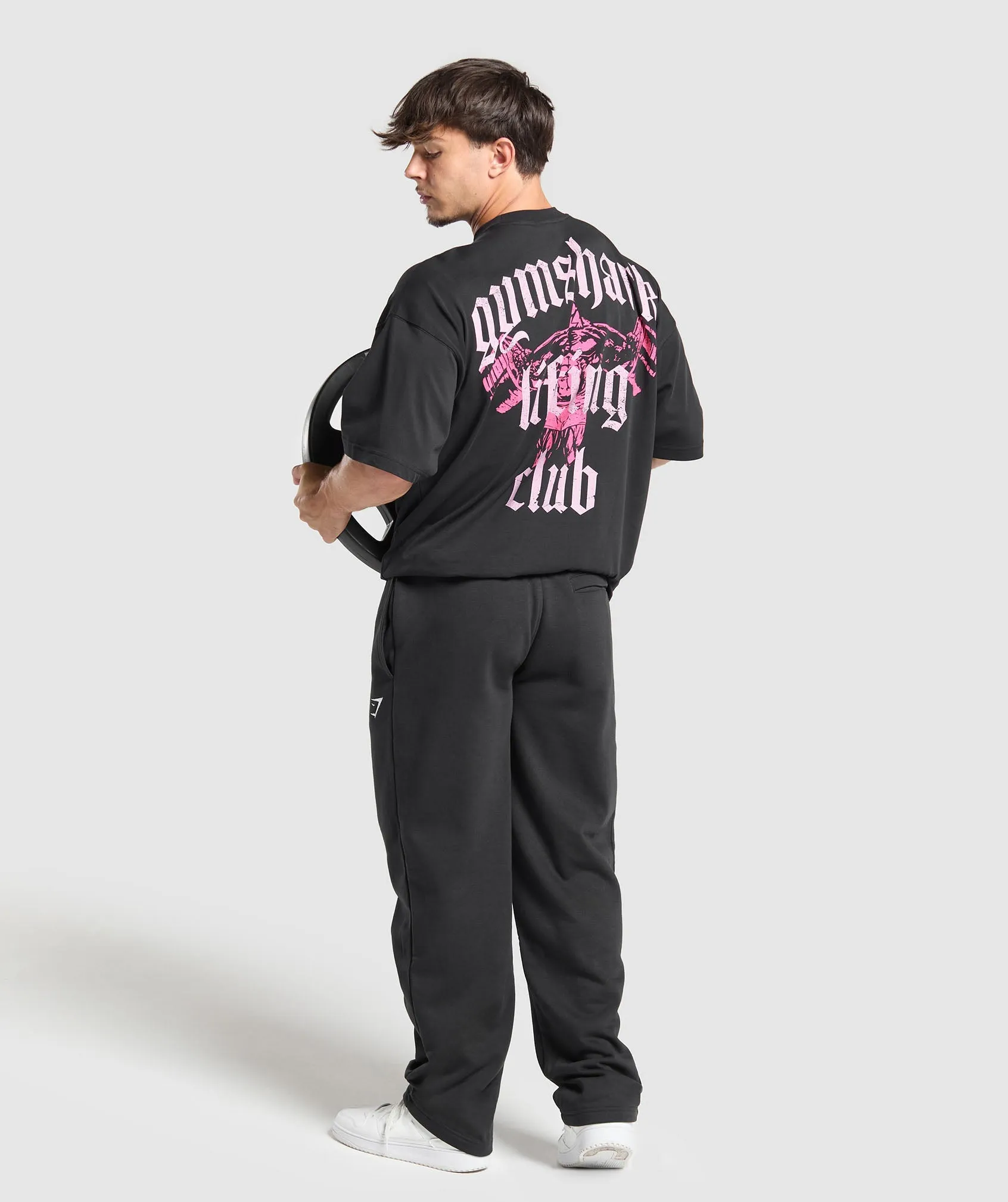 Gymshark Lifting Club T-Shirt - Black/Dolly Pink sold by Gymshark product image thumbnail 4