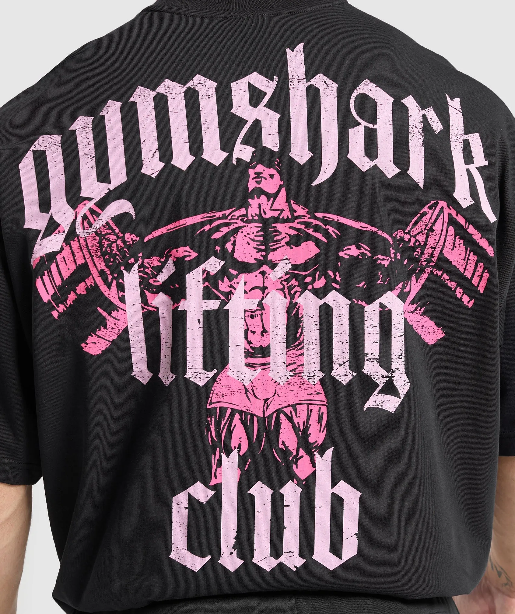Gymshark Lifting Club T-Shirt - Black/Dolly Pink sold by Gymshark product image thumbnail 5