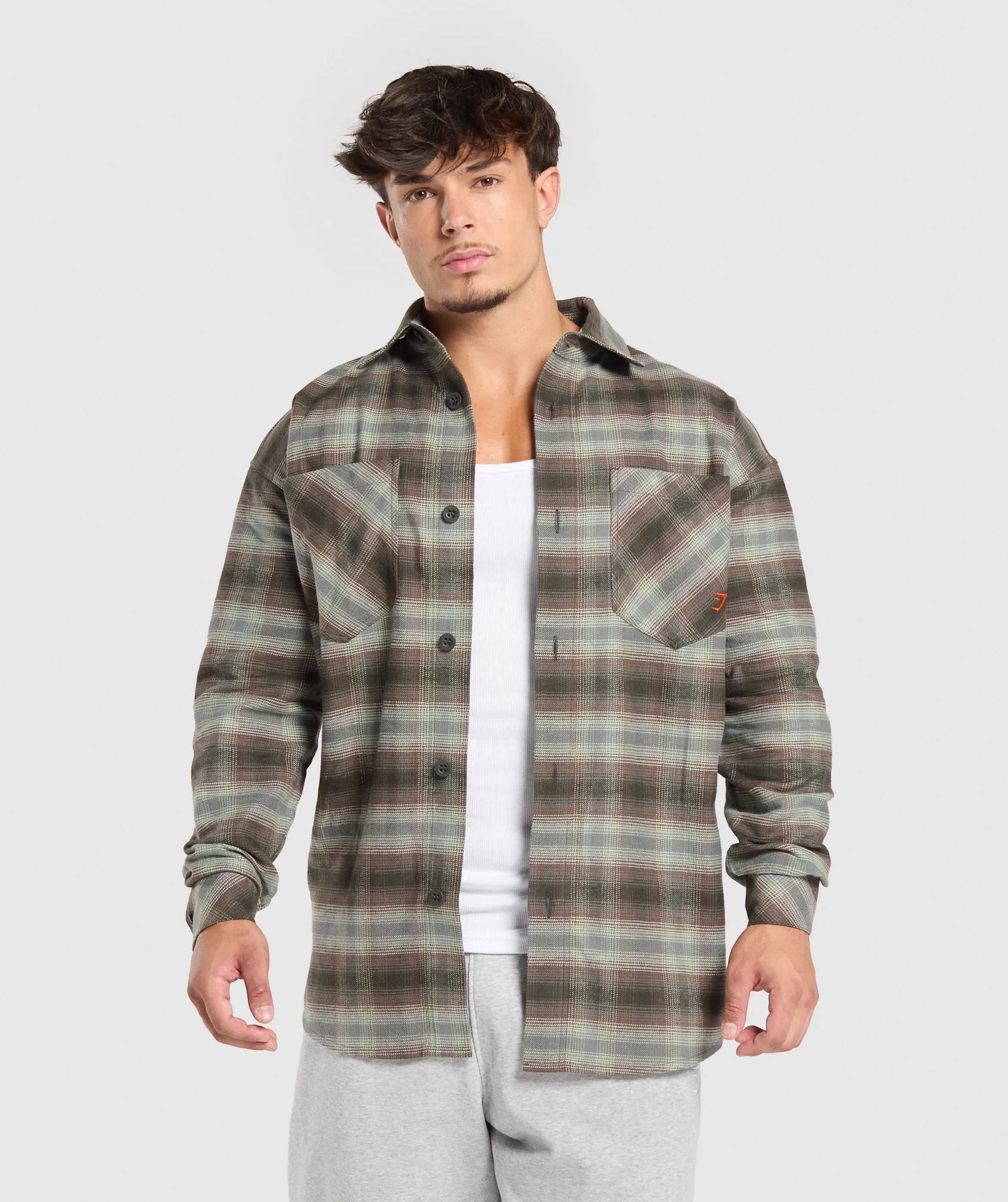 Gymshark Flannel Shirt - Strength Green sold by Gymshark product image thumbnail 2