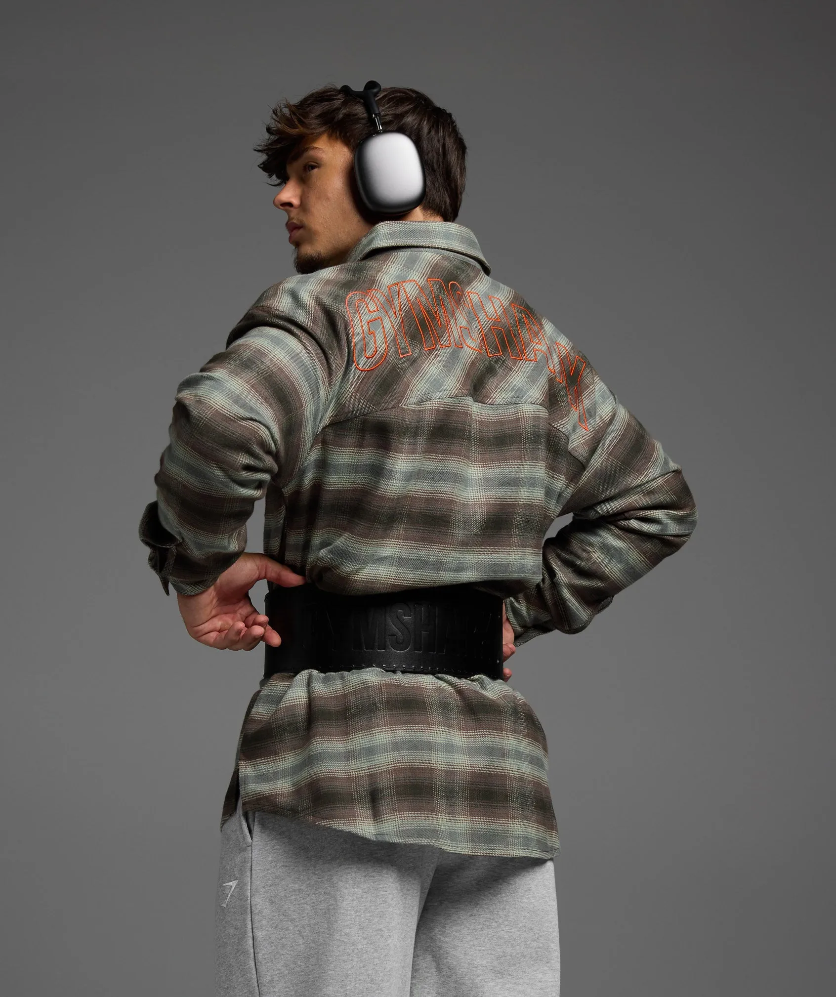 Gymshark Flannel Shirt - Strength Green sold by Gymshark product image thumbnail 3