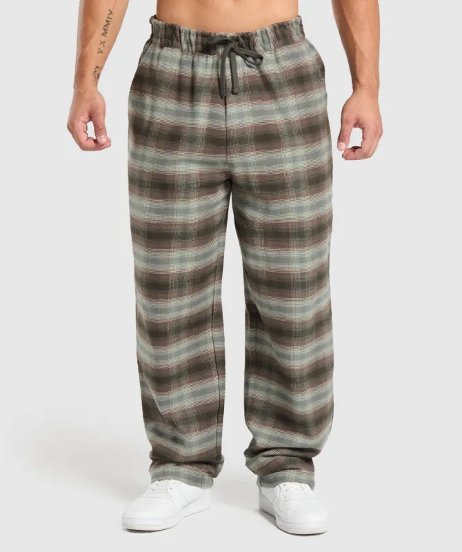 Gymshark Flannel Pants - Strength Green sold by Gymshark