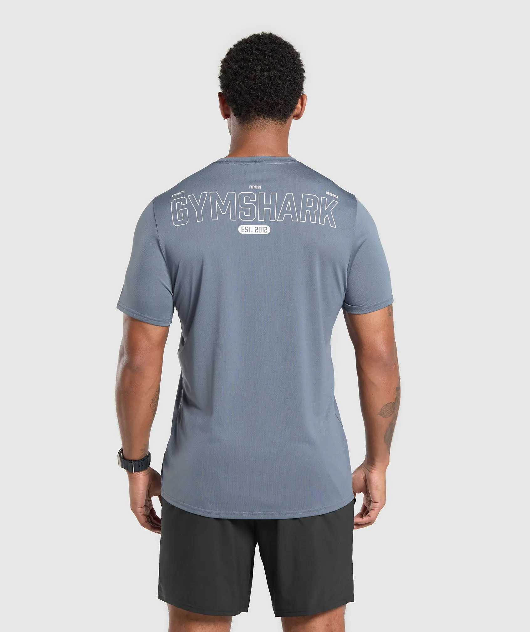 Gymshark Fitness Graphic T-Shirt - Iron Blue sold by Gymshark