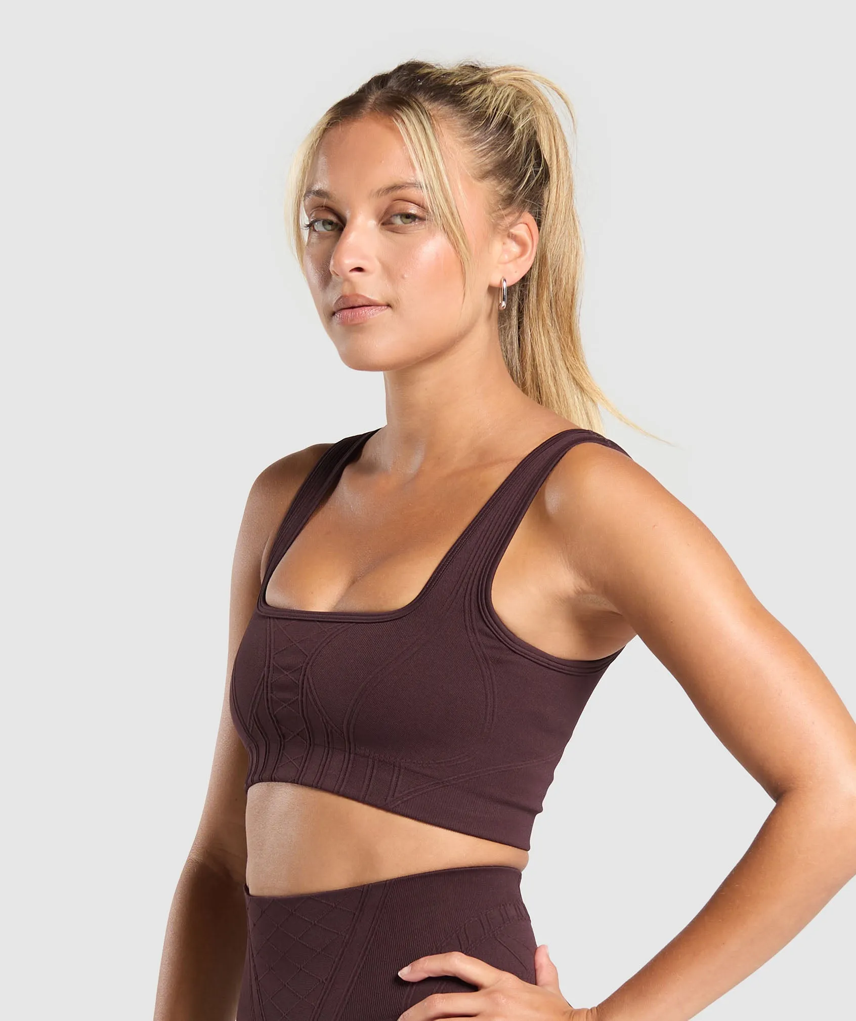 Gymshark Corset Seamless Sports Bra - Heritage Brown sold by Gymshark product image thumbnail 3