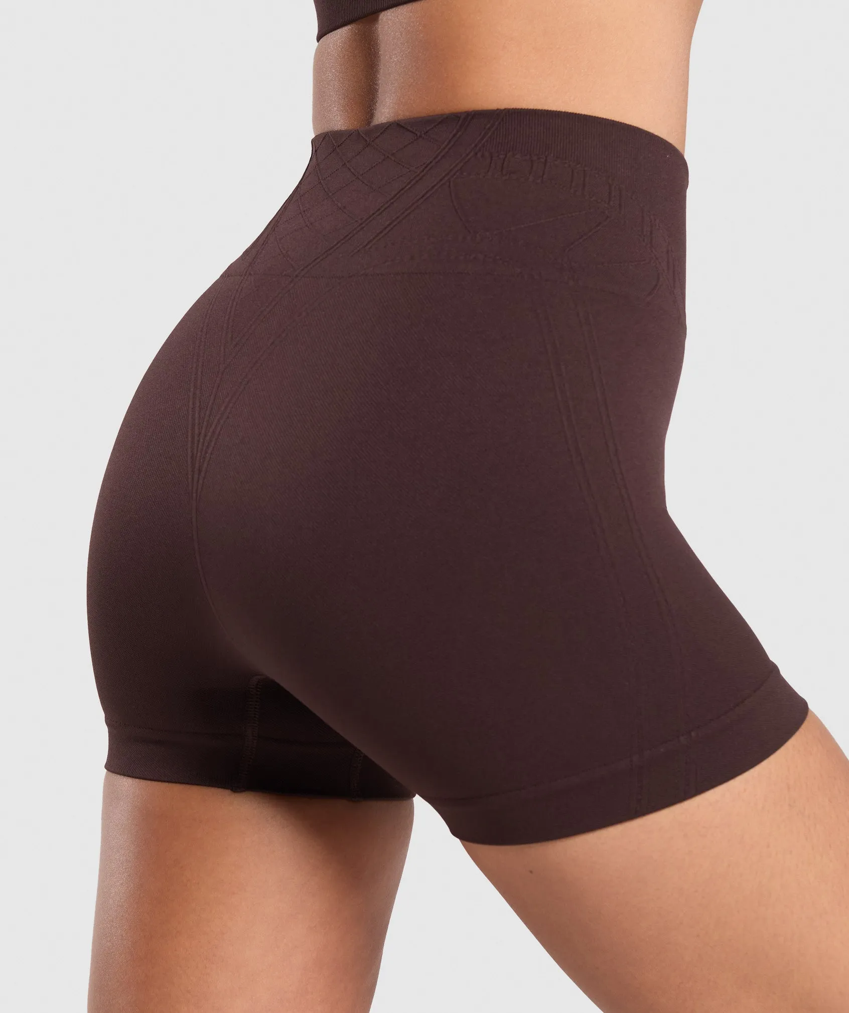 Gymshark Corset Seamless Shorts - Heritage Brown sold by Gymshark product image thumbnail 5