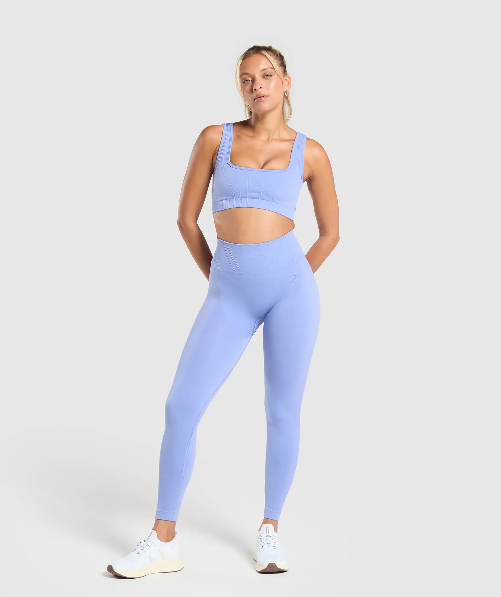 Gymshark Corset Seamless Leggings - Lift Blue sold by Gymshark product image thumbnail 4