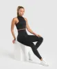 Gymshark Corset Seamless Crop Tank - Black sold by Gymshark