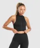 Gymshark Corset Seamless Crop Tank - Black sold by Gymshark