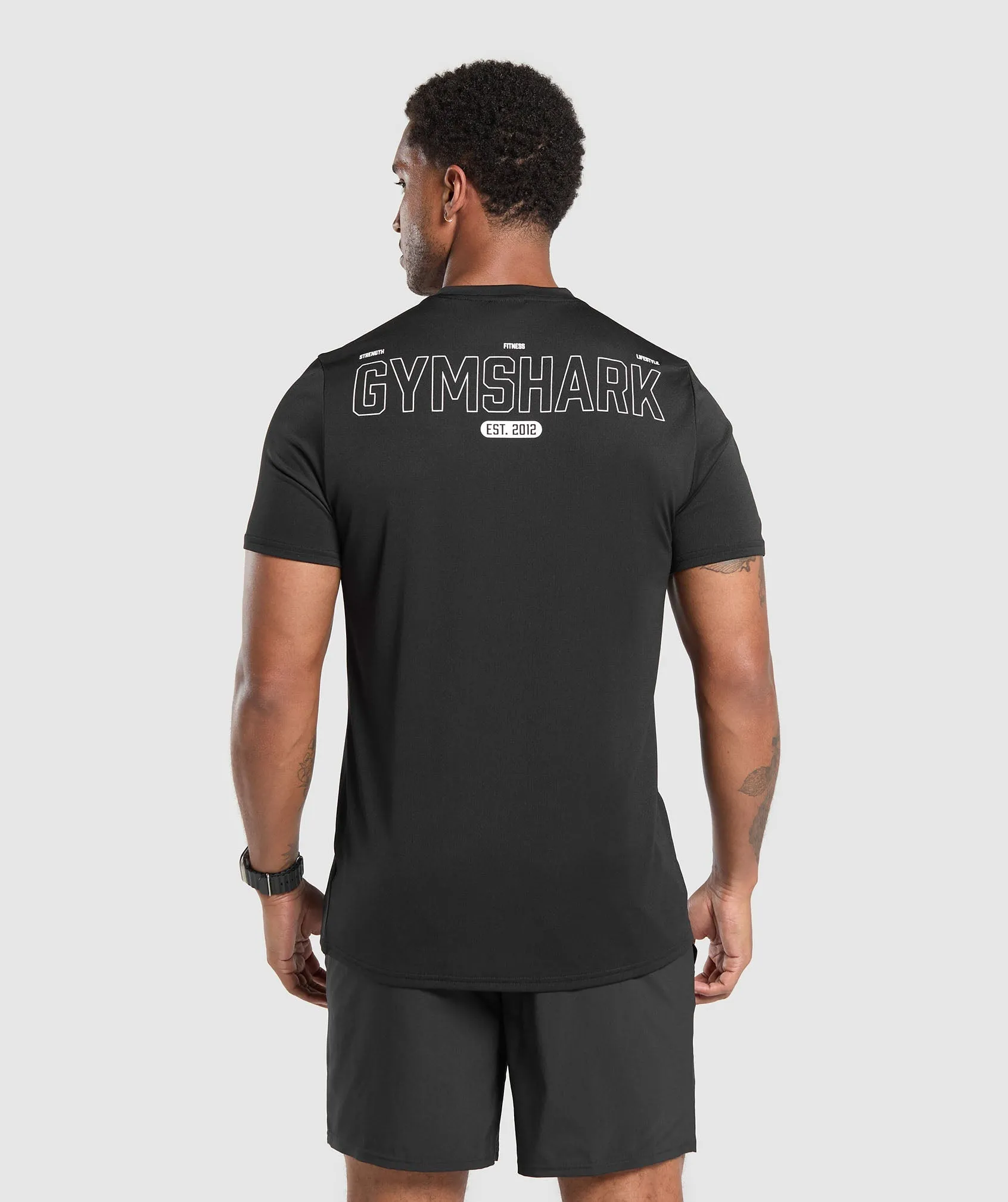 Gymshark Fitness Graphic T-Shirt - Black sold by Gymshark