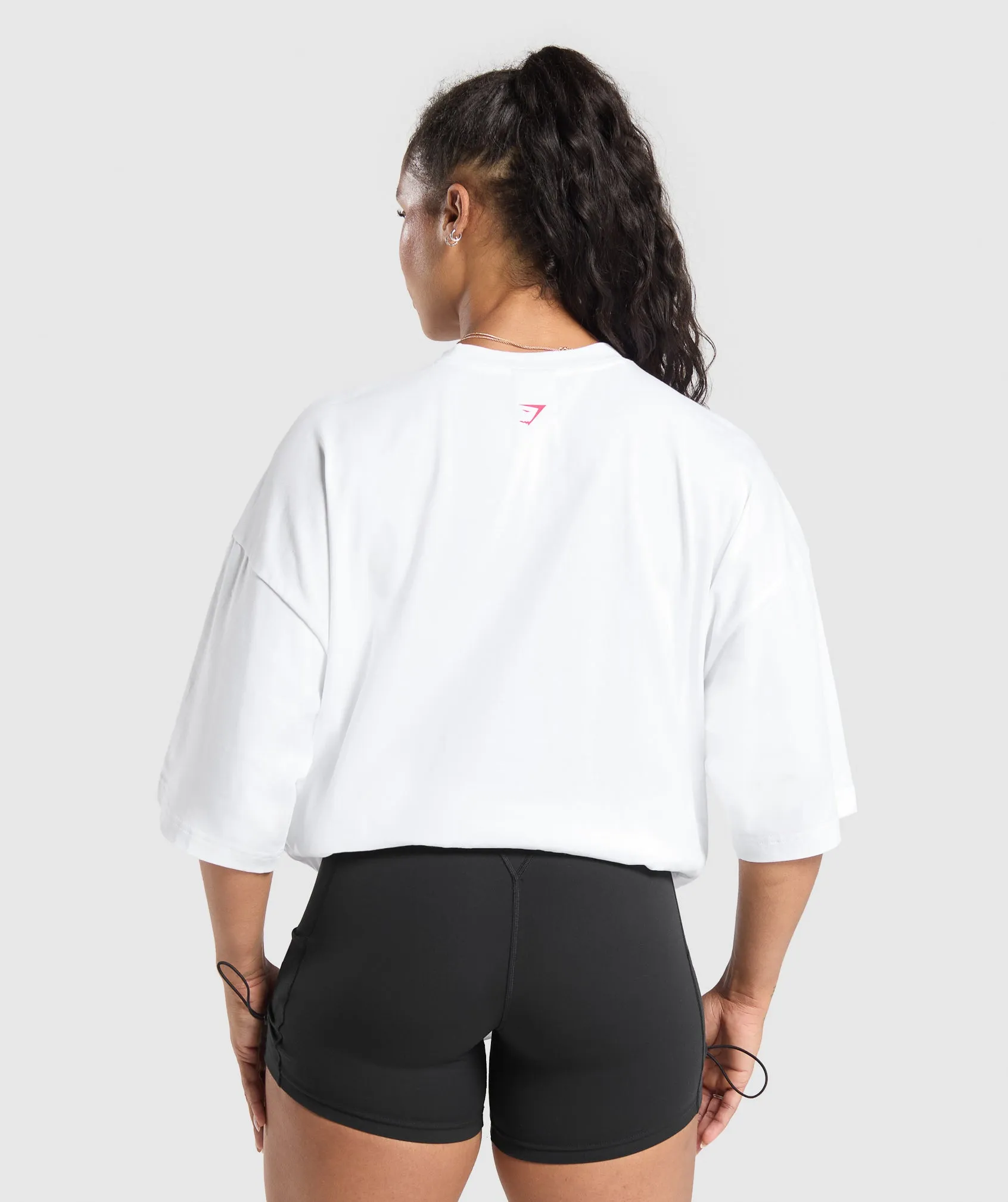 Gymshark Barbell Hearts Oversized T-Shirt - White sold by Gymshark product image thumbnail 2