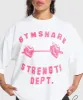 Gymshark Barbell Hearts Oversized T-Shirt - White sold by Gymshark
