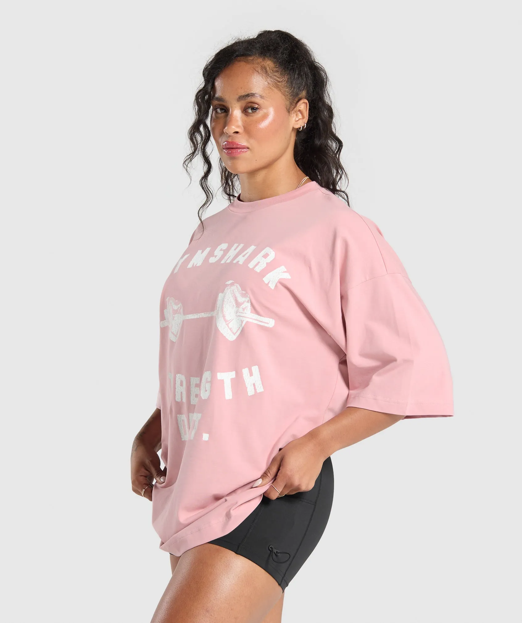 Gymshark Barbell Hearts Oversized T-Shirt - Light Pink sold by Gymshark product image thumbnail 3