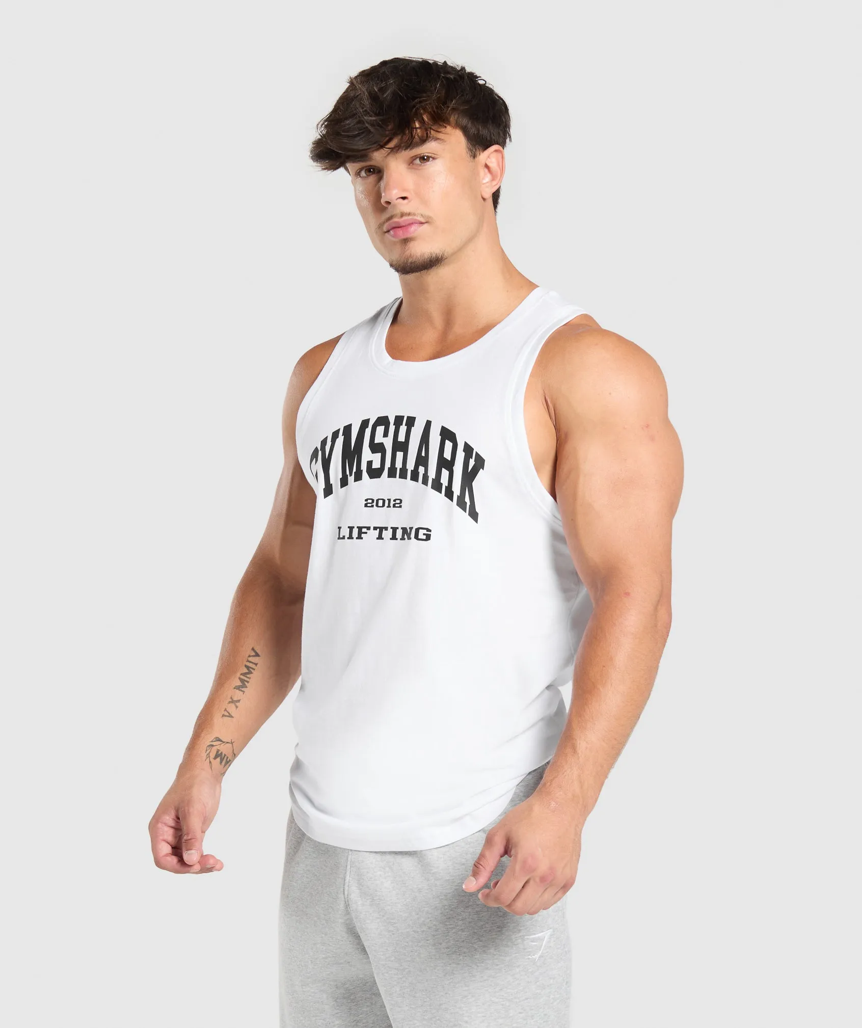 Gymshark 2012 Lifting Tank - White sold by Gymshark product image thumbnail 3