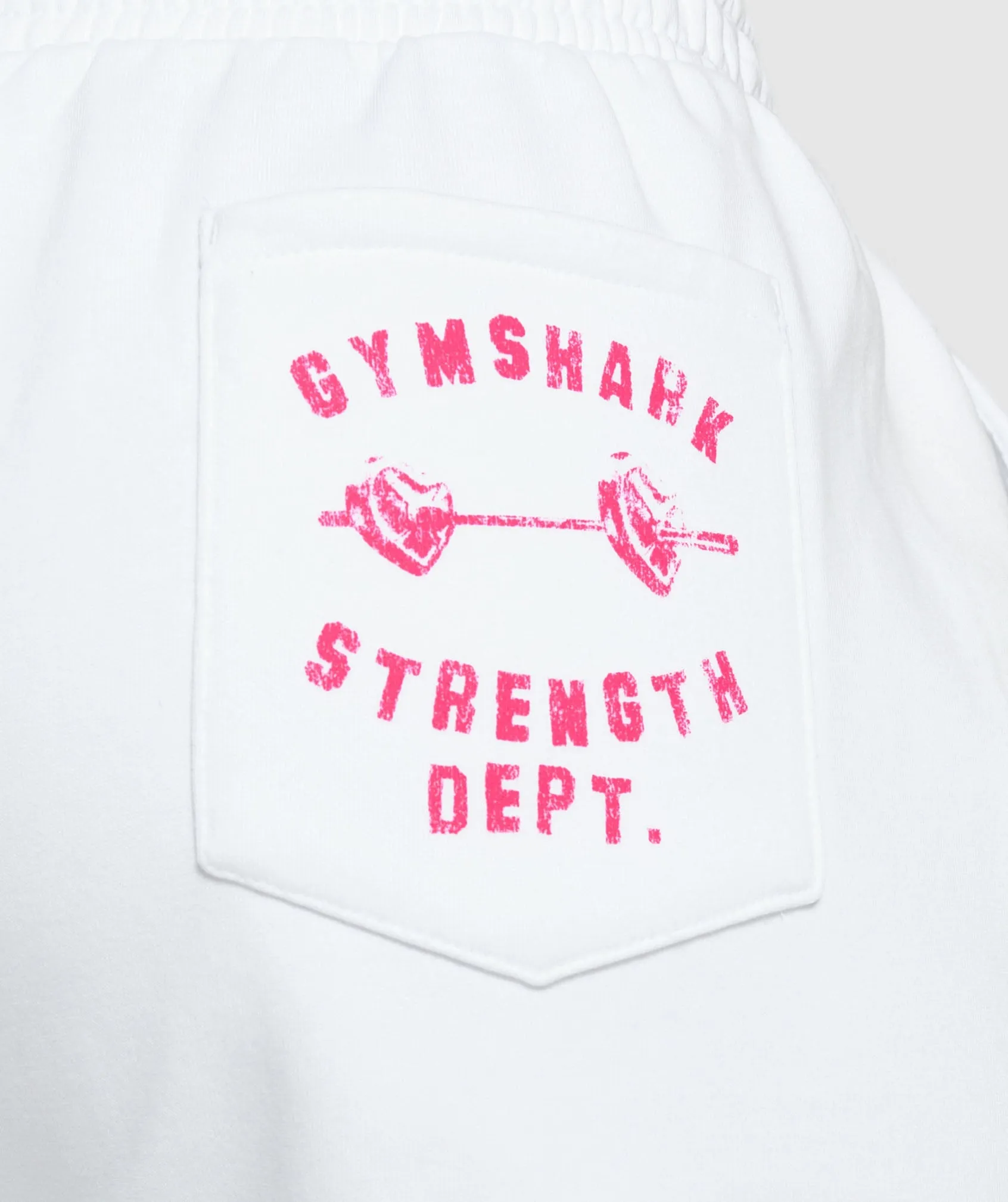 Gymshark Barbell Hearts Oversized Joggers - White sold by Gymshark product image thumbnail 5