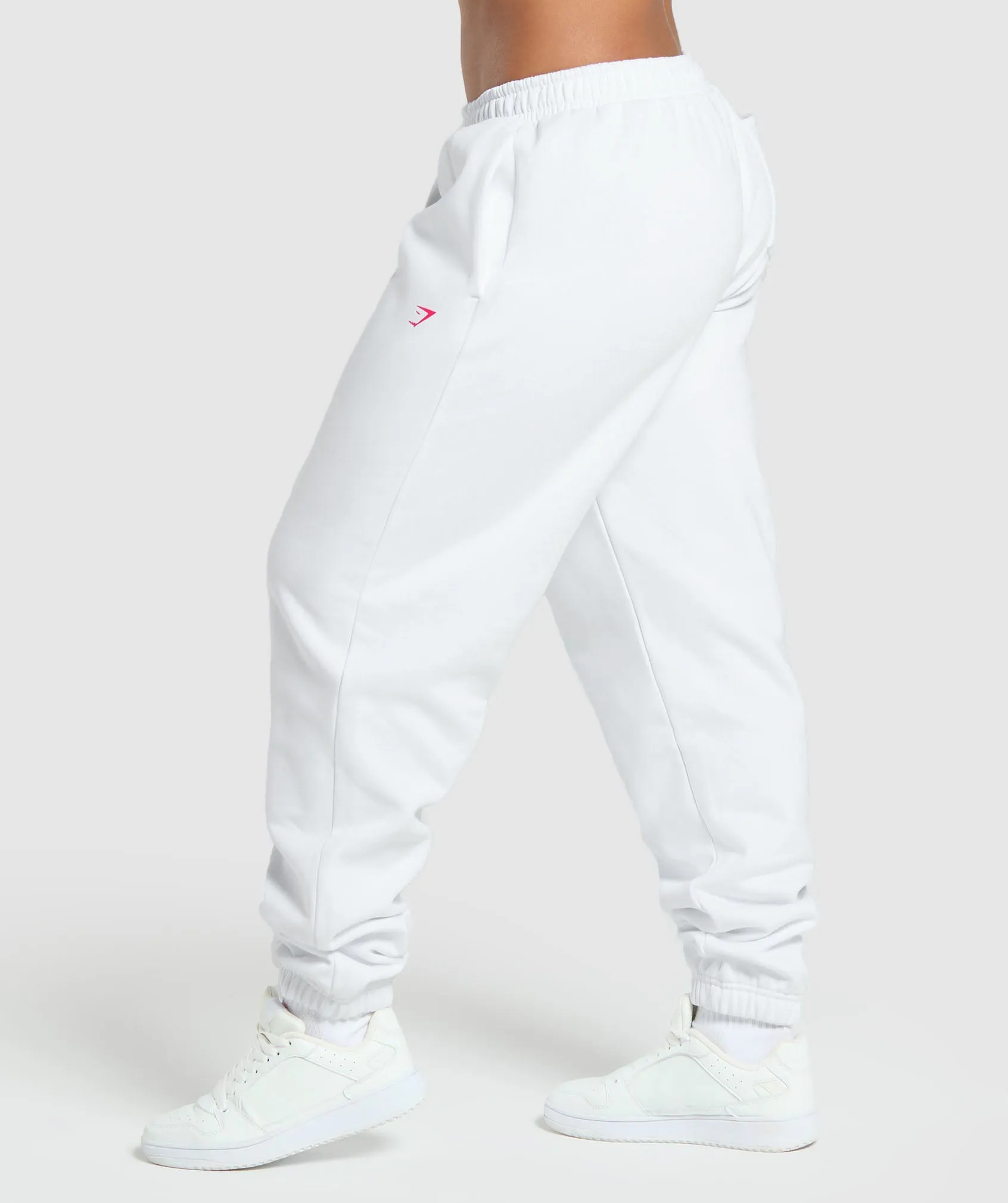 Gymshark Barbell Hearts Oversized Joggers - White sold by Gymshark product image thumbnail 3