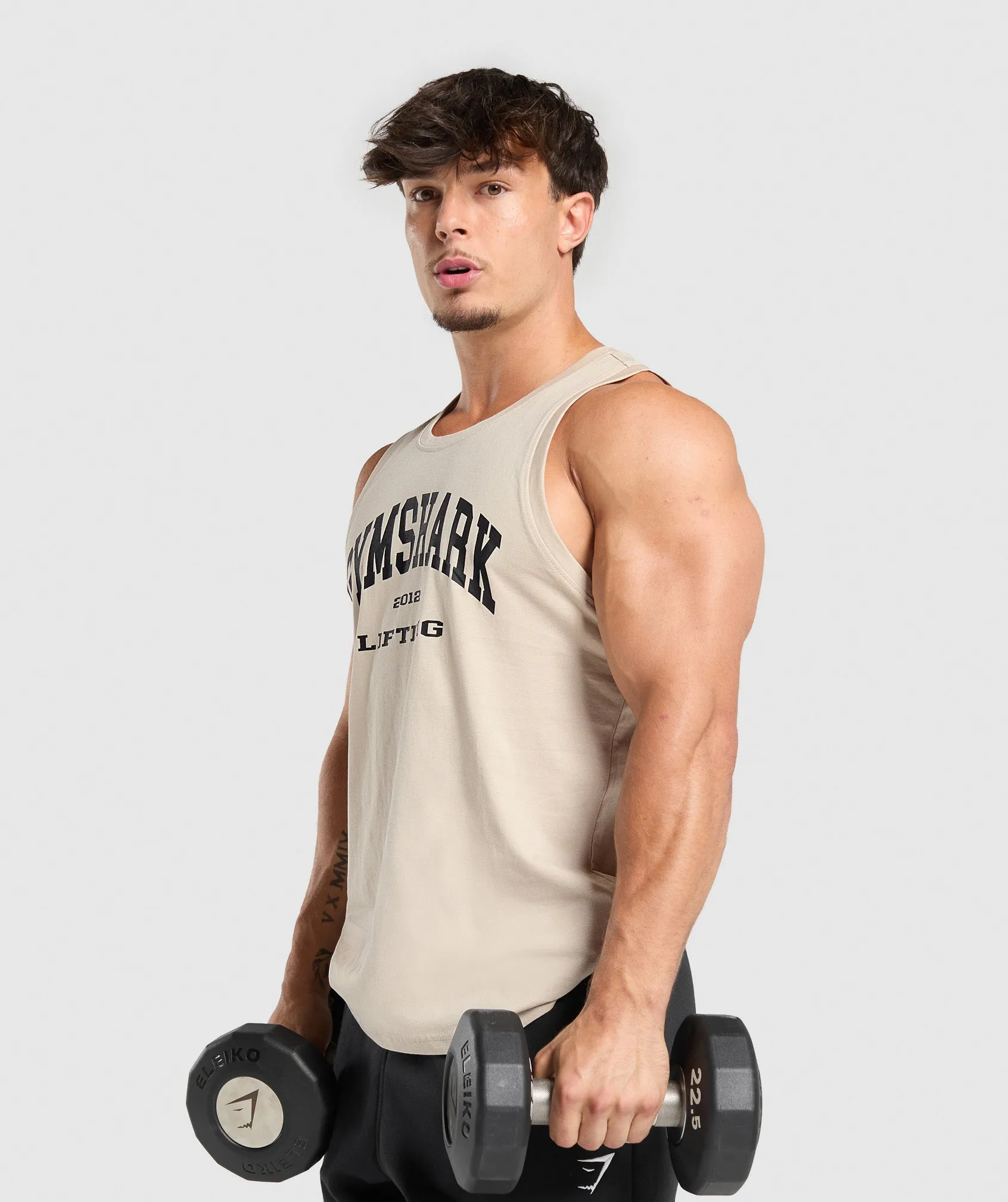 Gymshark 2012 Lifting Tank - Pebble Grey sold by Gymshark product image thumbnail 5