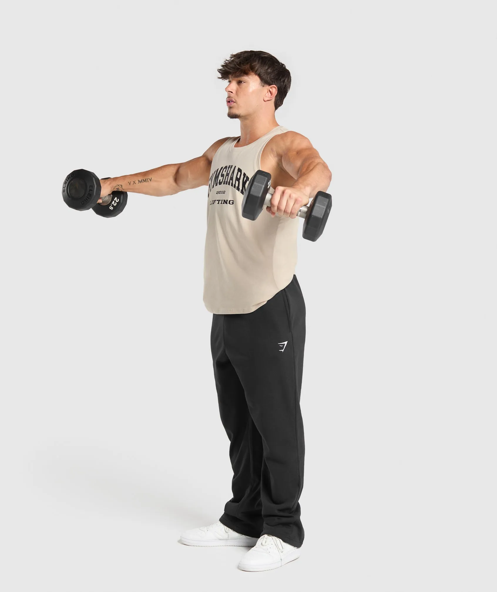 Gymshark 2012 Lifting Tank - Pebble Grey sold by Gymshark product image thumbnail 4