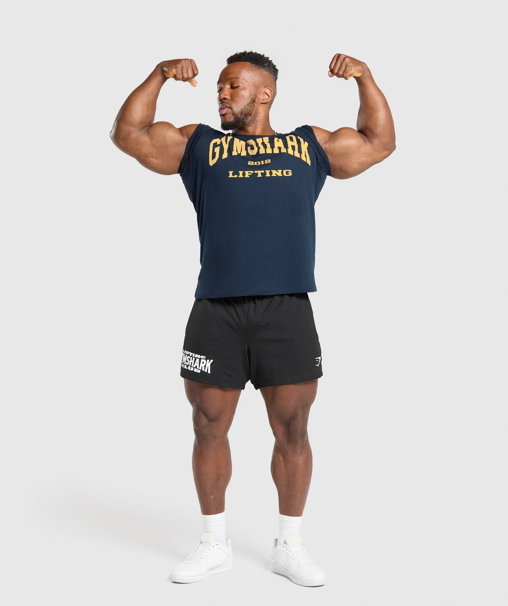 Gymshark 2012 Lifting T-Shirt - Navy sold by Gymshark product image thumbnail 4