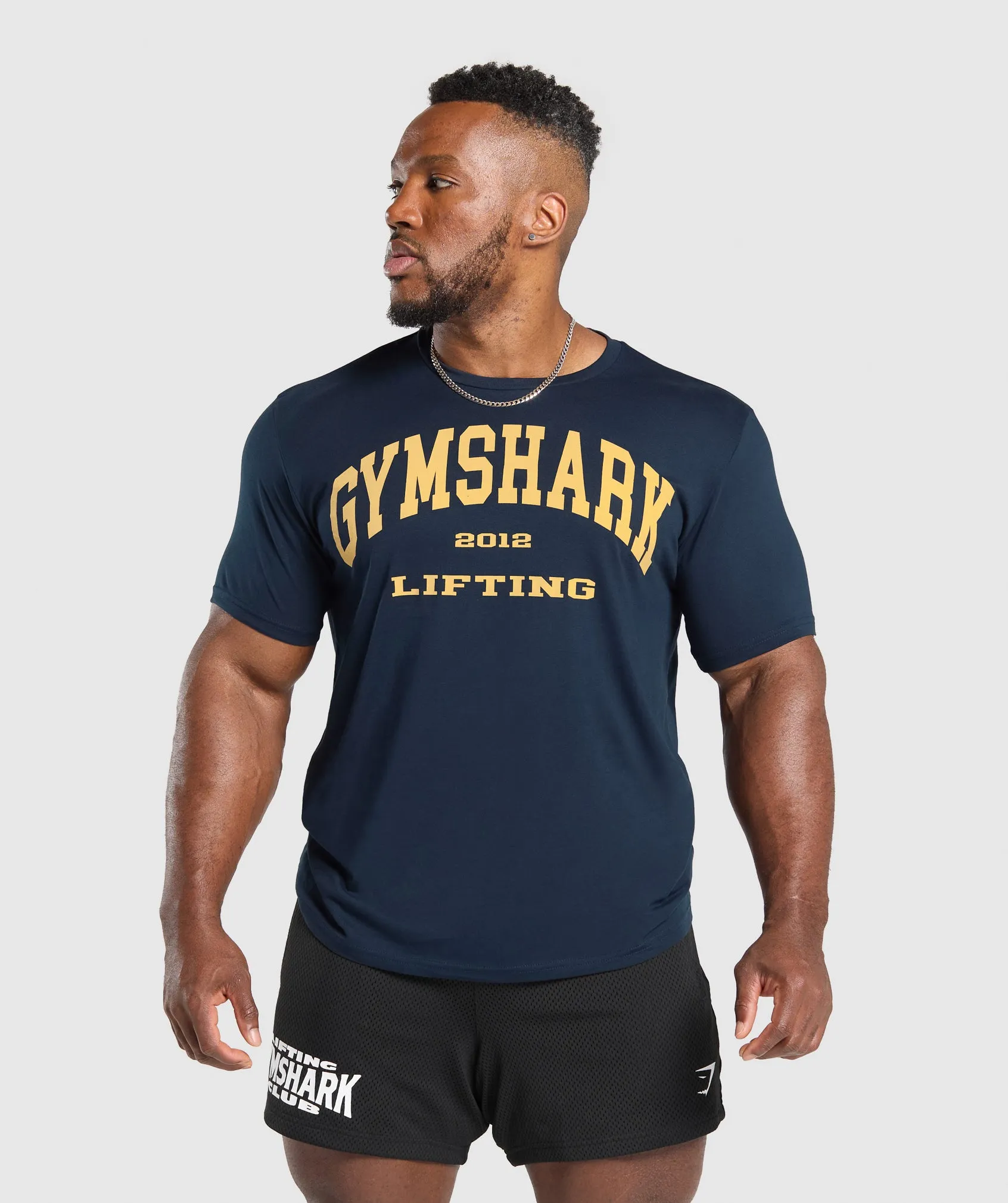 Gymshark 2012 Lifting T-Shirt - Navy sold by Gymshark