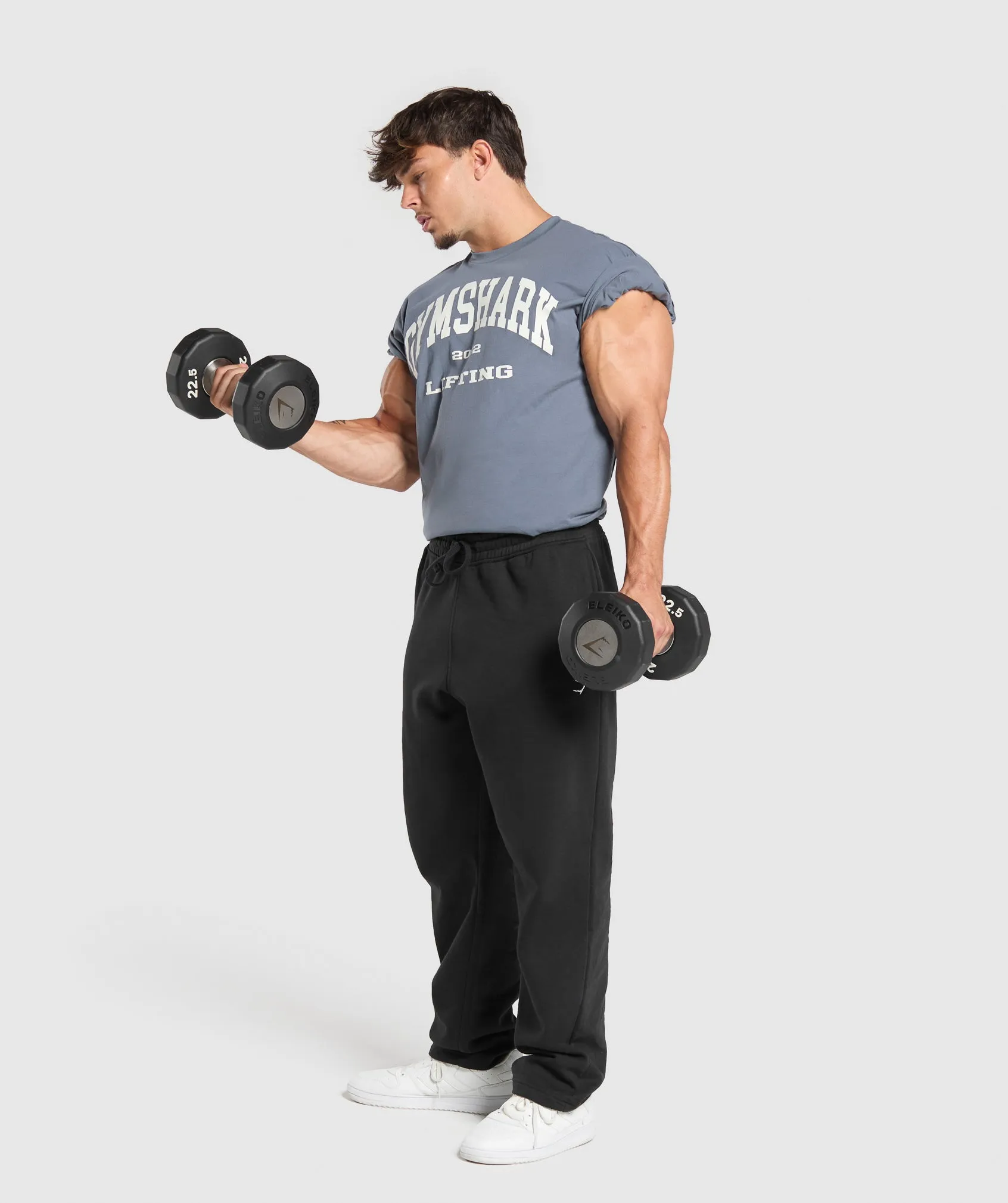 Gymshark 2012 Lifting Oversized T-Shirt - Iron Blue sold by Gymshark product image thumbnail 4