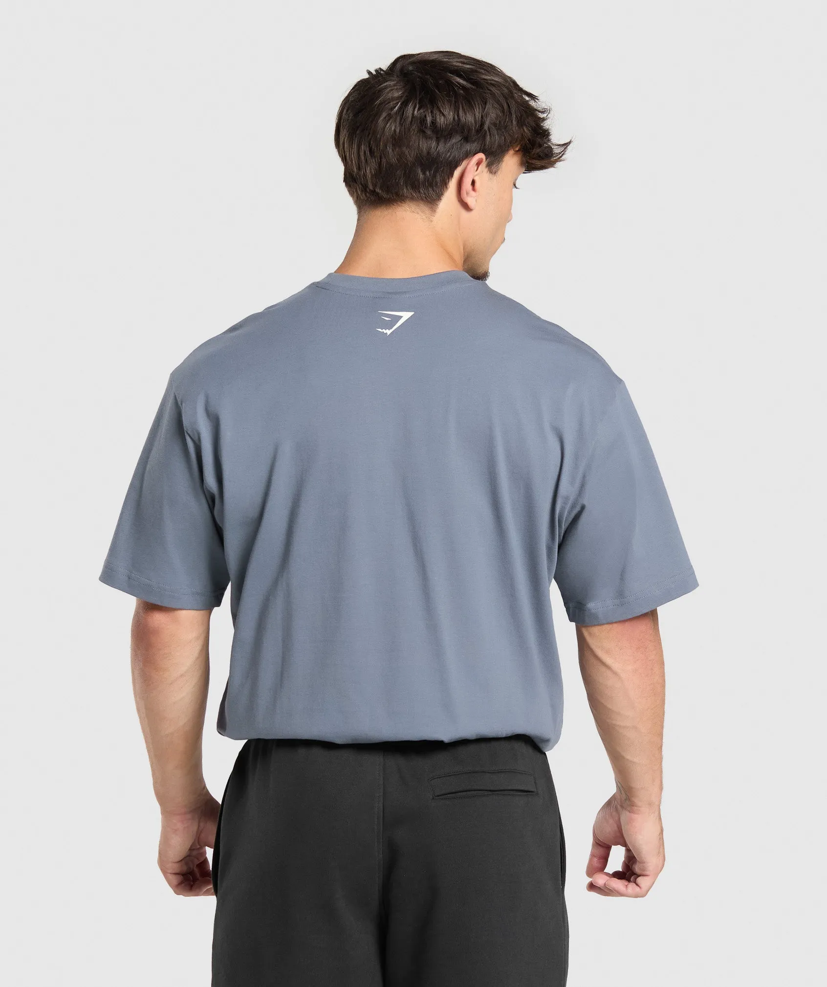 Gymshark 2012 Lifting Oversized T-Shirt - Iron Blue sold by Gymshark product image thumbnail 2