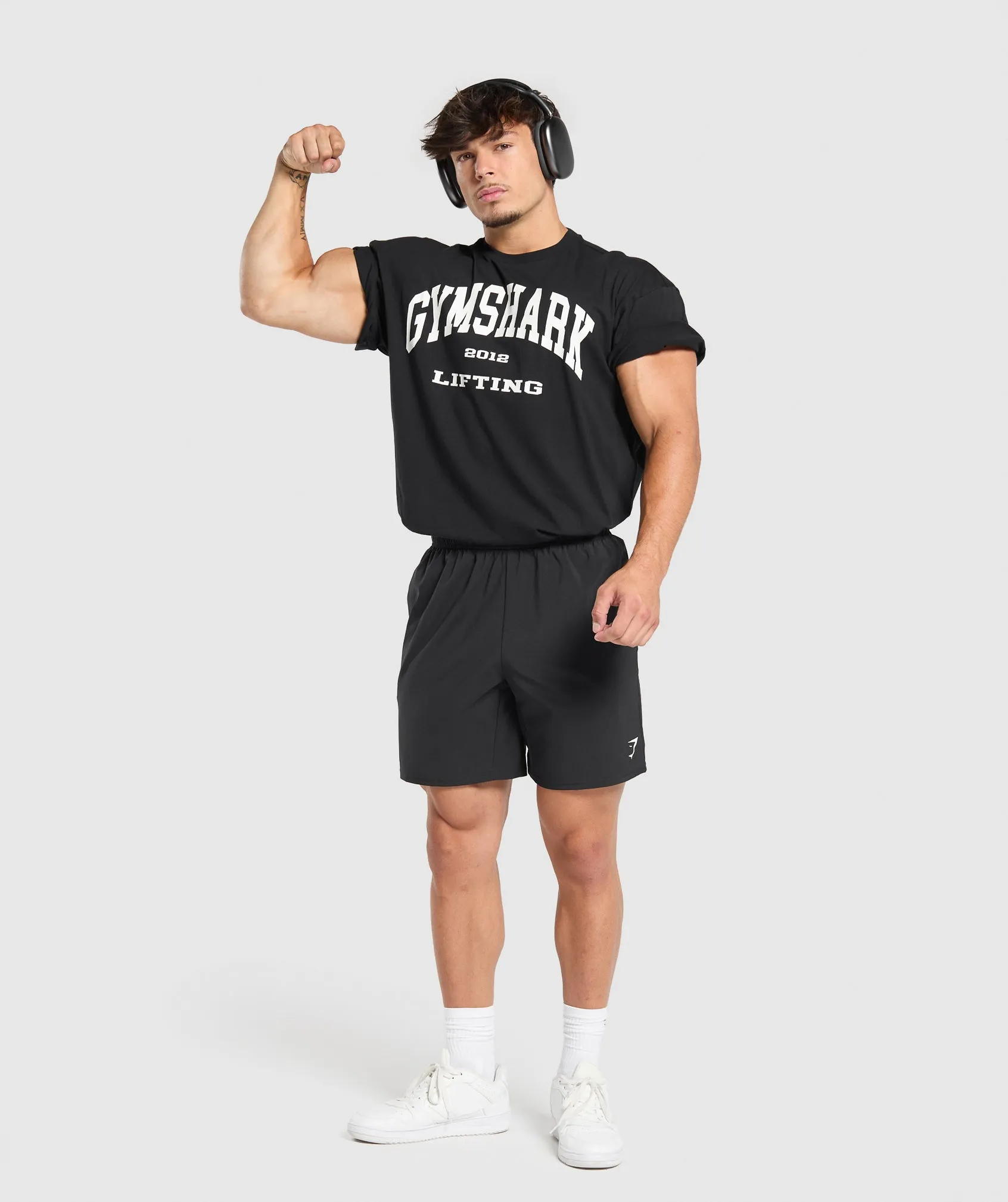 Gymshark 2012 Lifting Oversized T-Shirt - Black sold by Gymshark product image thumbnail 4