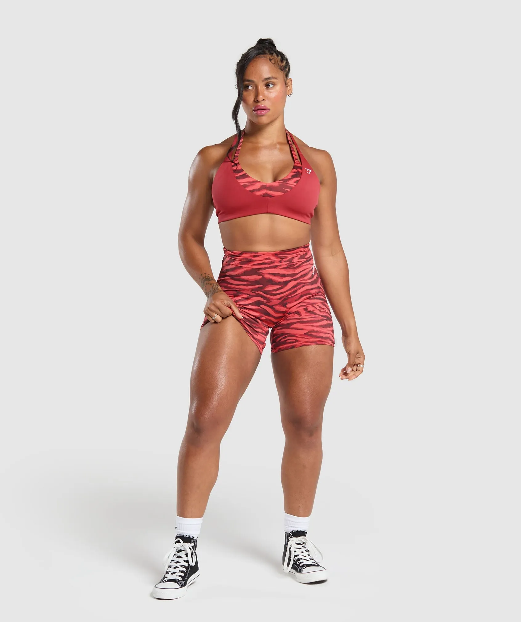 GS Power Tight Shorts - Varsity Pink Print sold by Gymshark product image thumbnail 4