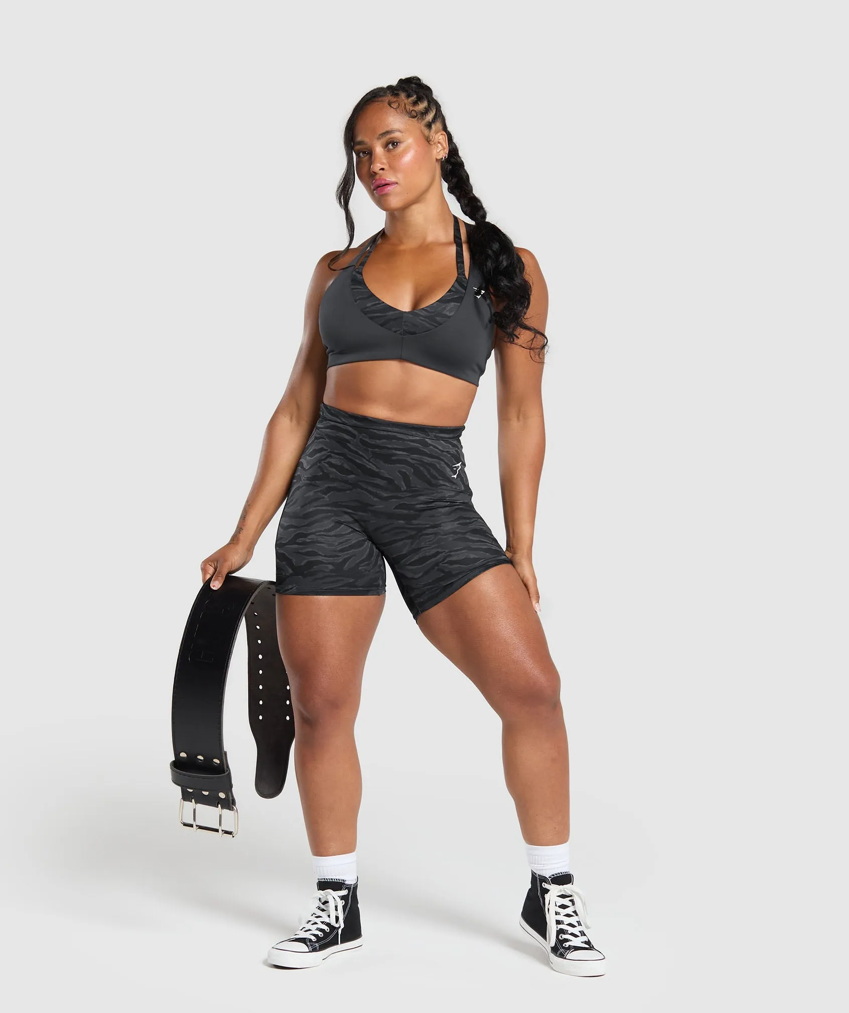 GS Power Tight Shorts - Onyx Grey Print sold by Gymshark product image thumbnail 4