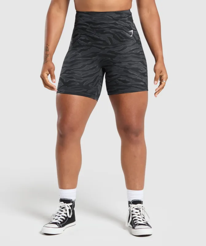 GS Power Tight Shorts - Onyx Grey Print sold by Gymshark