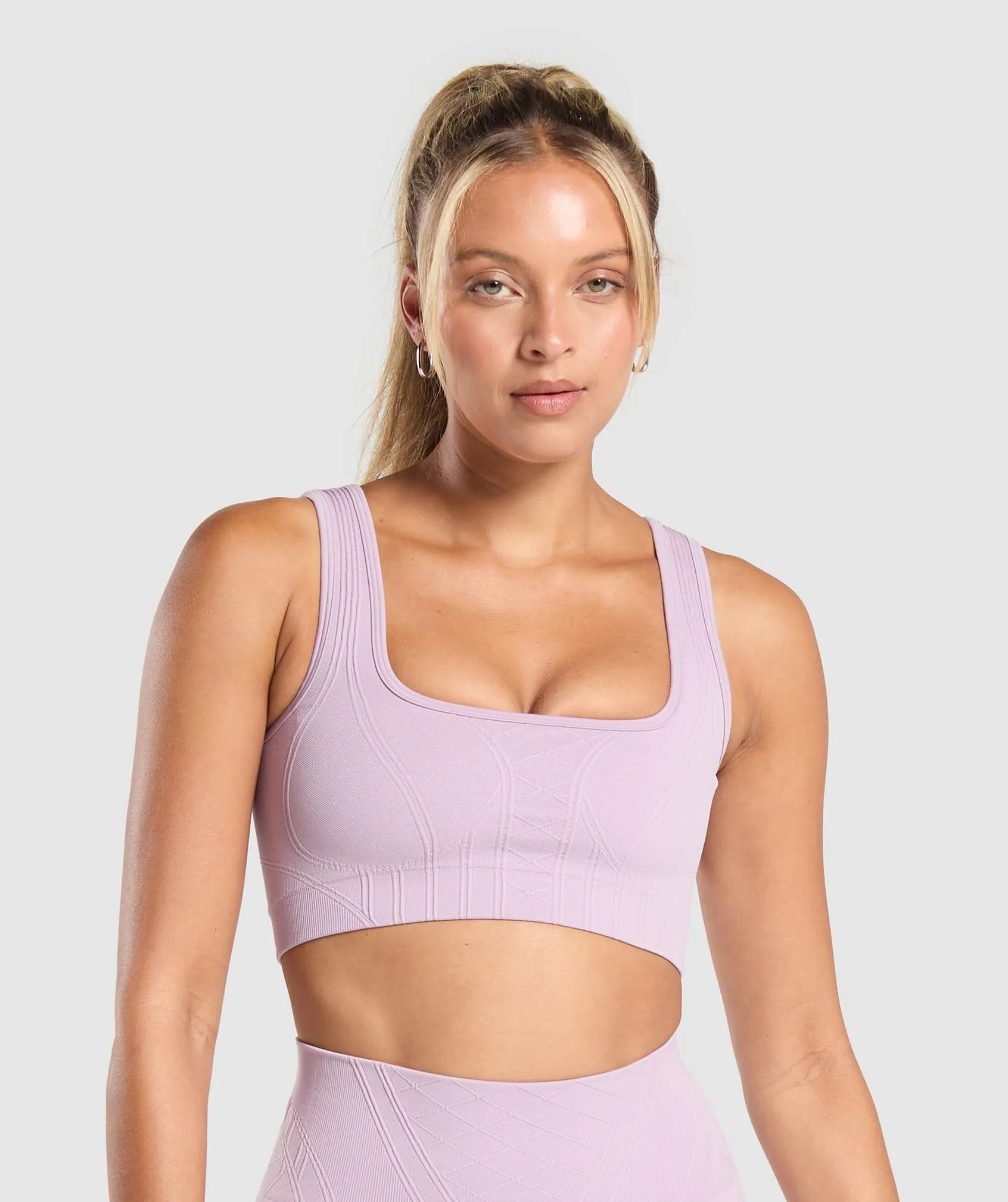 Gymshark Corset Seamless Sports Bra - Warm Lilac sold by Gymshark