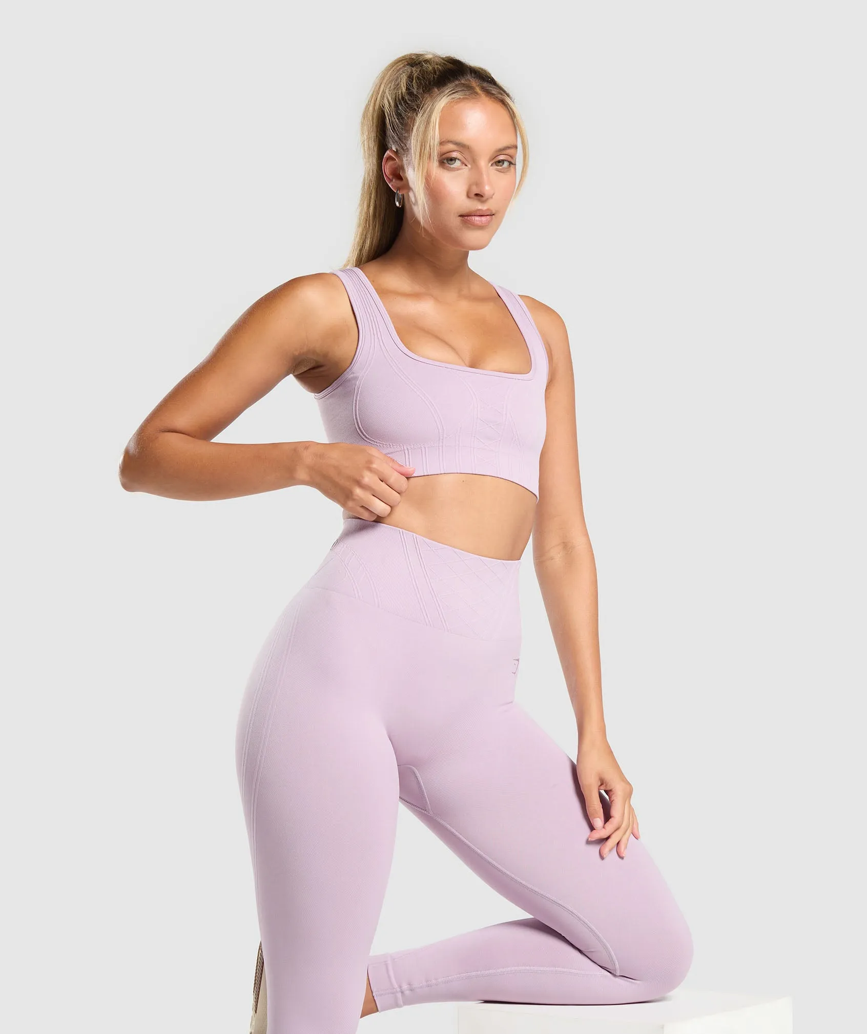 Gymshark Corset Seamless Sports Bra - Warm Lilac sold by Gymshark product image thumbnail 5