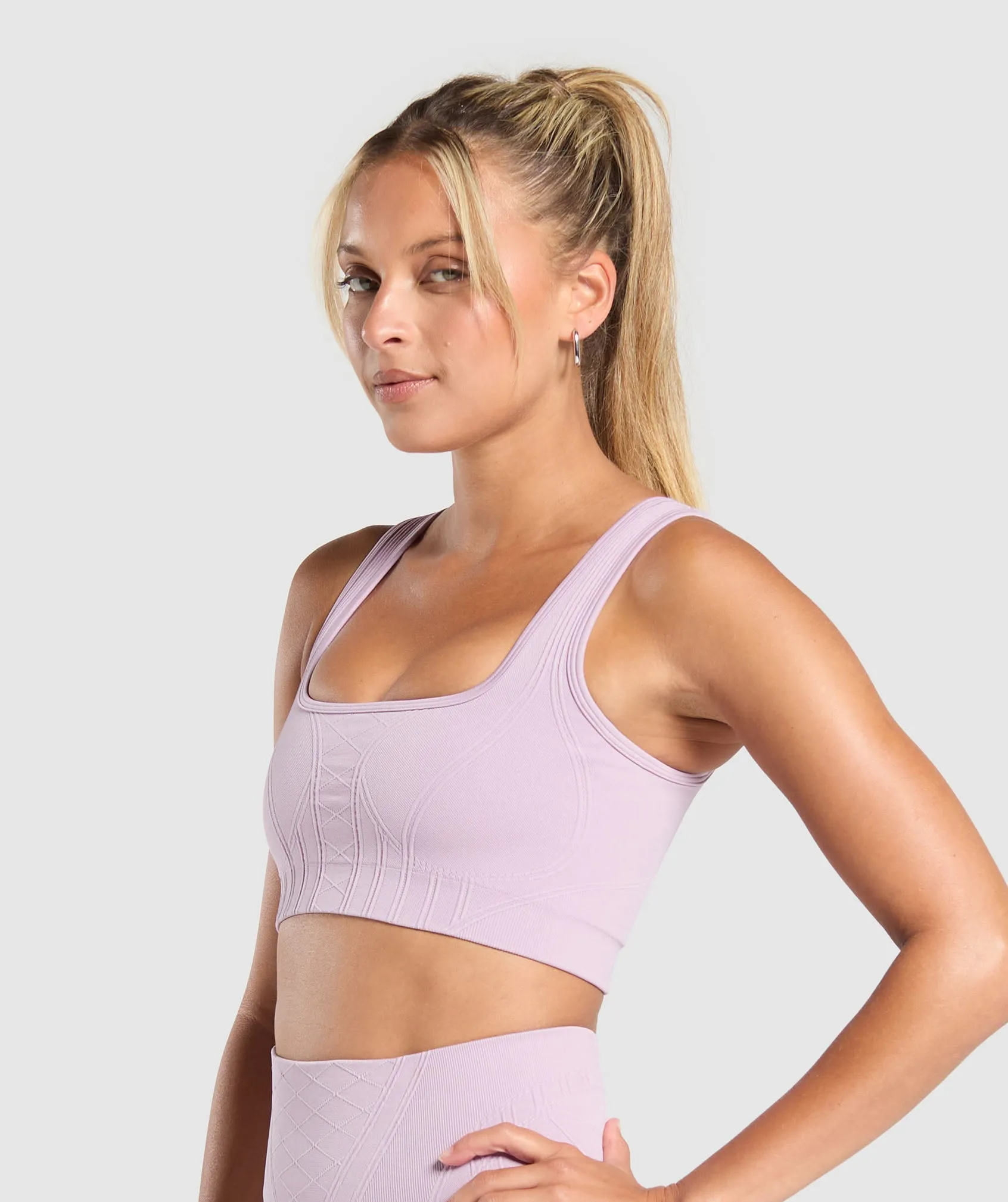 Gymshark Corset Seamless Sports Bra - Warm Lilac sold by Gymshark product image thumbnail 3