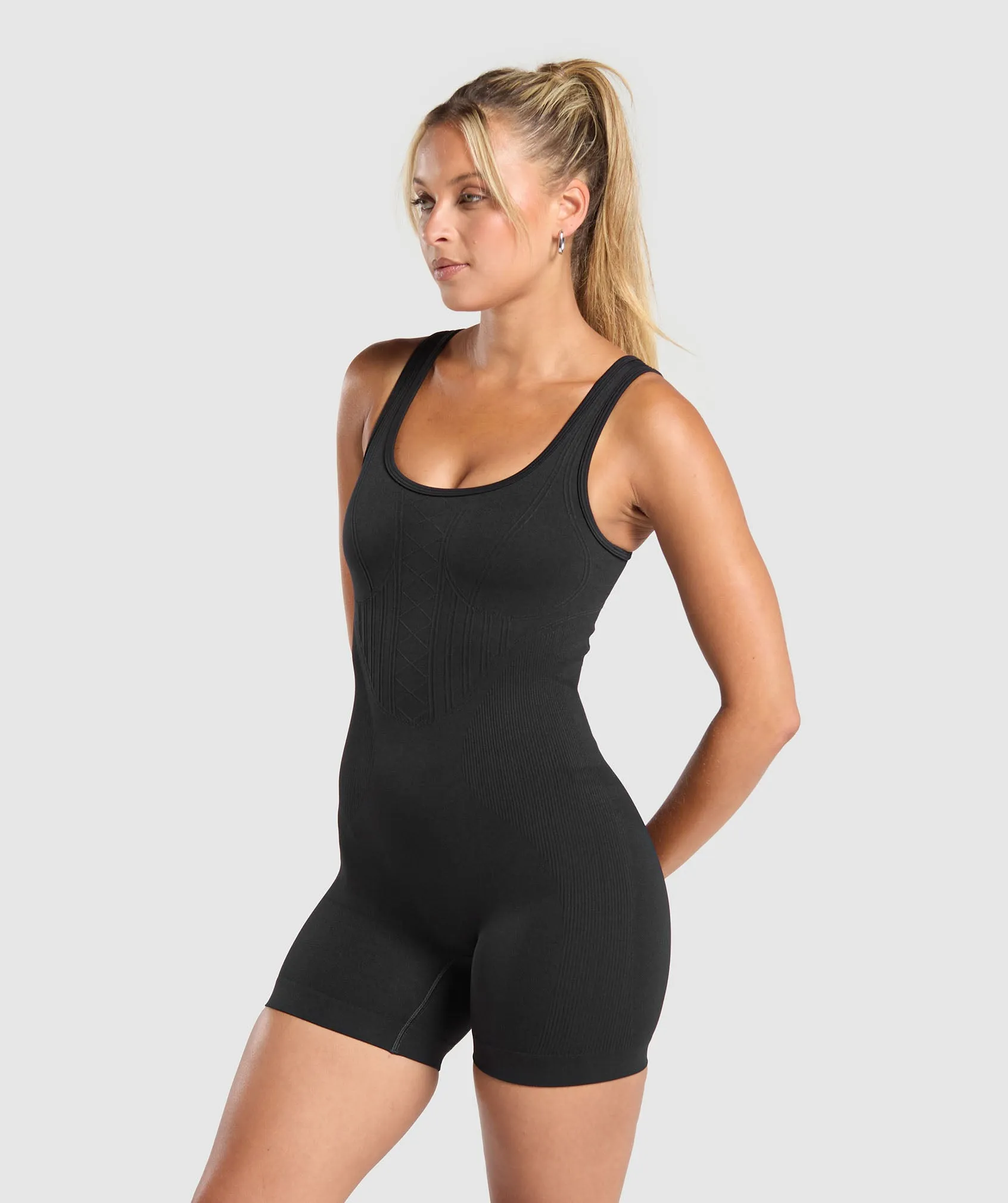 Gymshark Corset Seamless Bodysuit - Black sold by Gymshark product image thumbnail 3