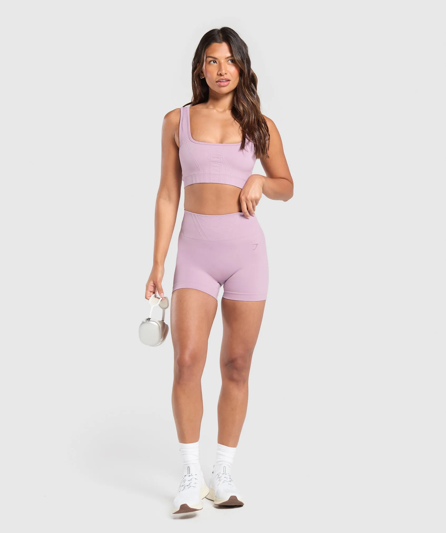 Gymshark Corset Seamless Shorts - Warm Lilac sold by Gymshark product image thumbnail 4