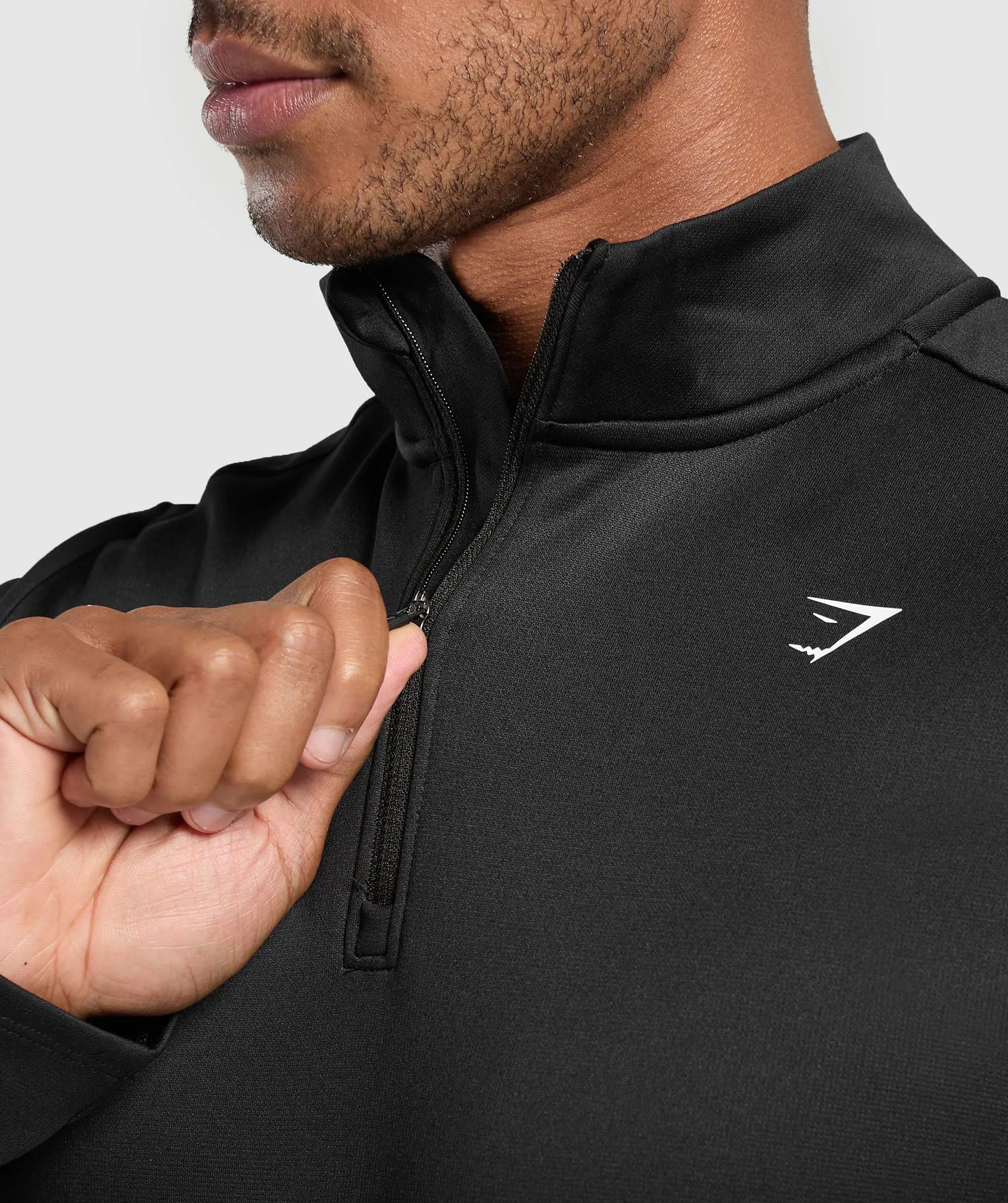 Gymshark Training 1/4 Zip - Black sold by Gymshark product image thumbnail 4