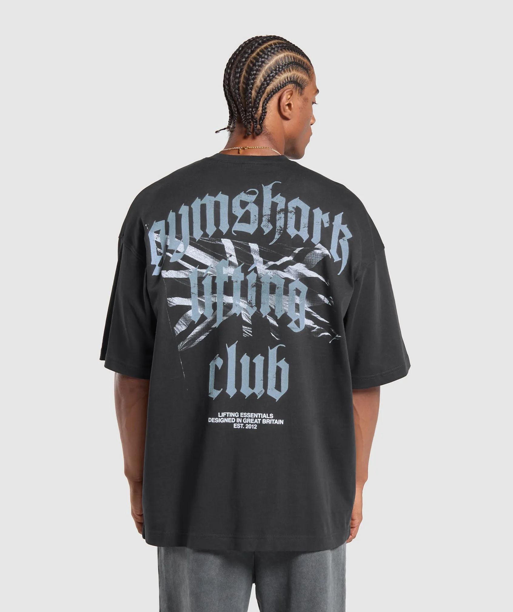 Gymshark Union Jack Lifting Club T-Shirt - Black sold by Gymshark