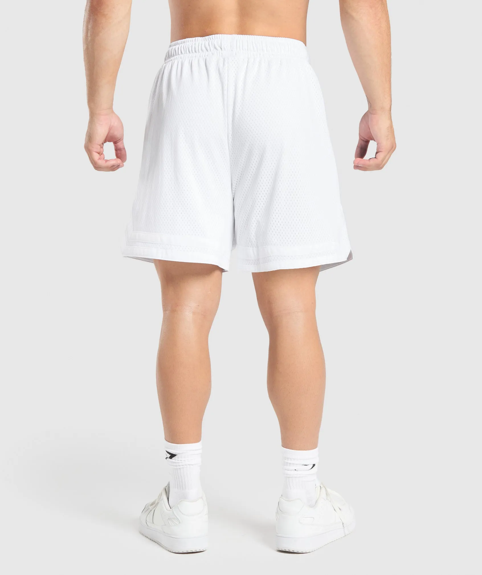 Gymshark Varsity Mesh Shorts - White sold by Gymshark product image thumbnail 2