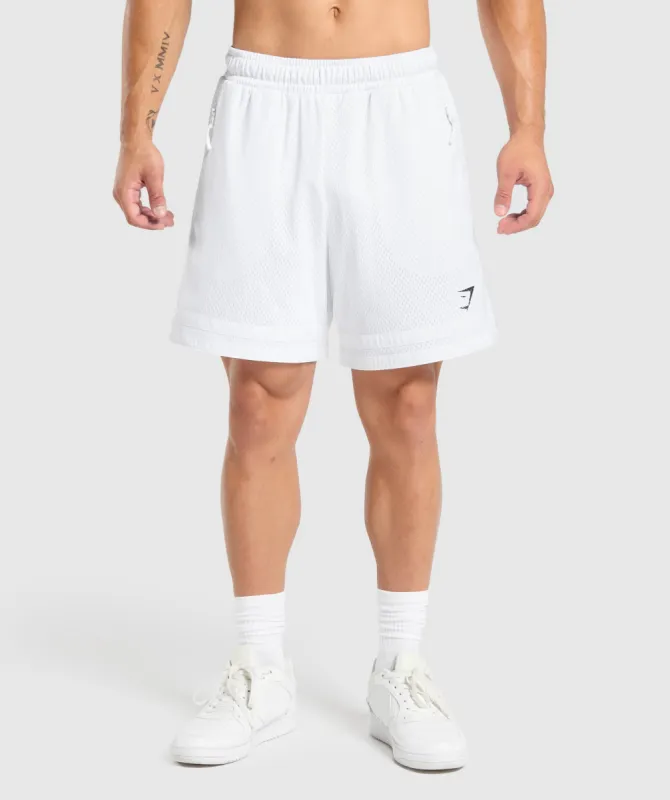 Gymshark Varsity Mesh Shorts - White sold by Gymshark