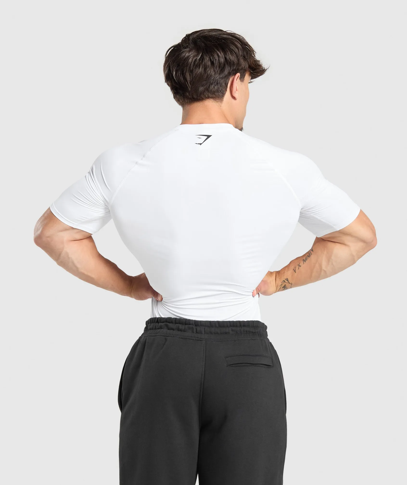 Gymshark Graphic Baselayer T-Shirt - White sold by Gymshark product image thumbnail 3